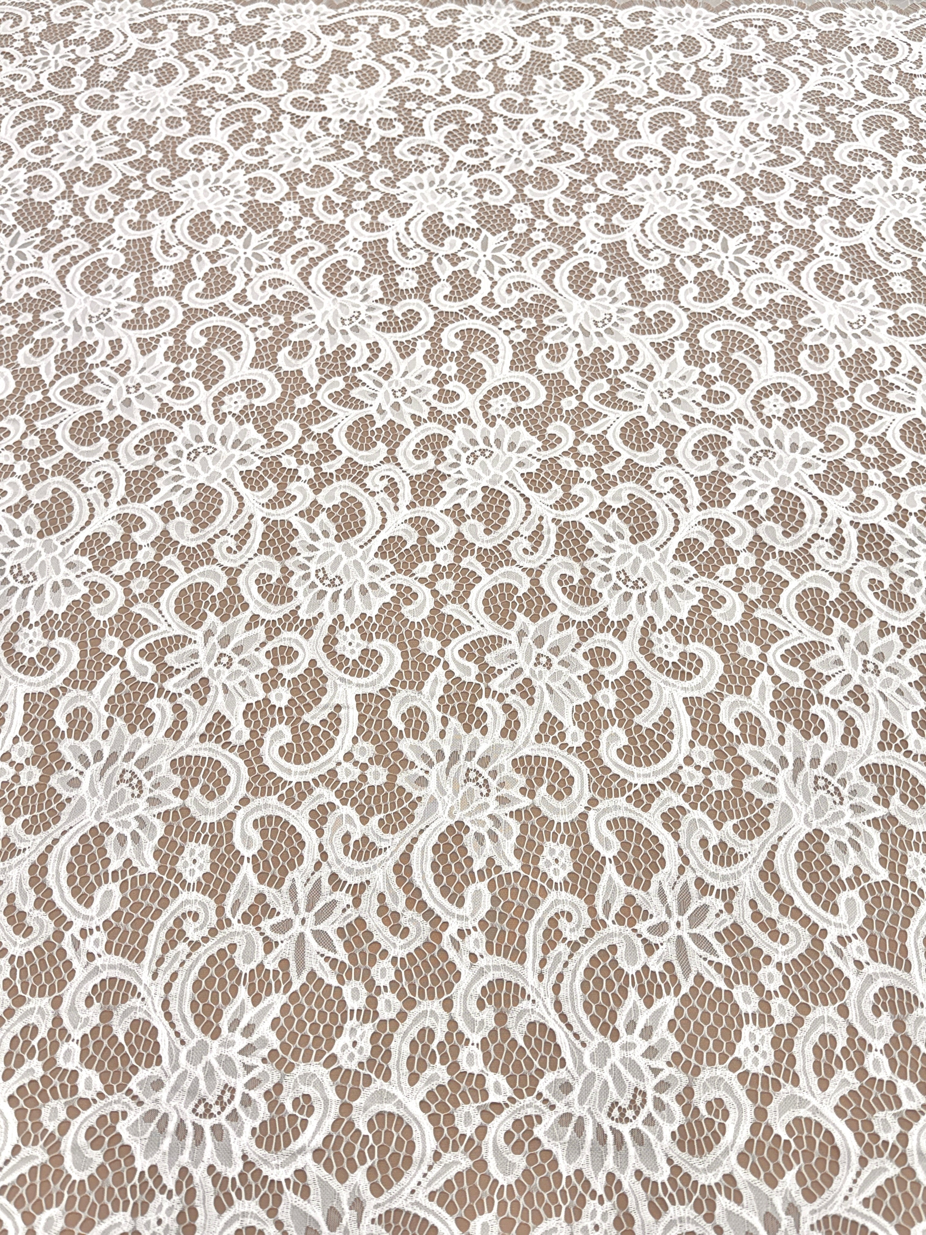 Dantelă Chantilly Ivory - Cupon 3 m