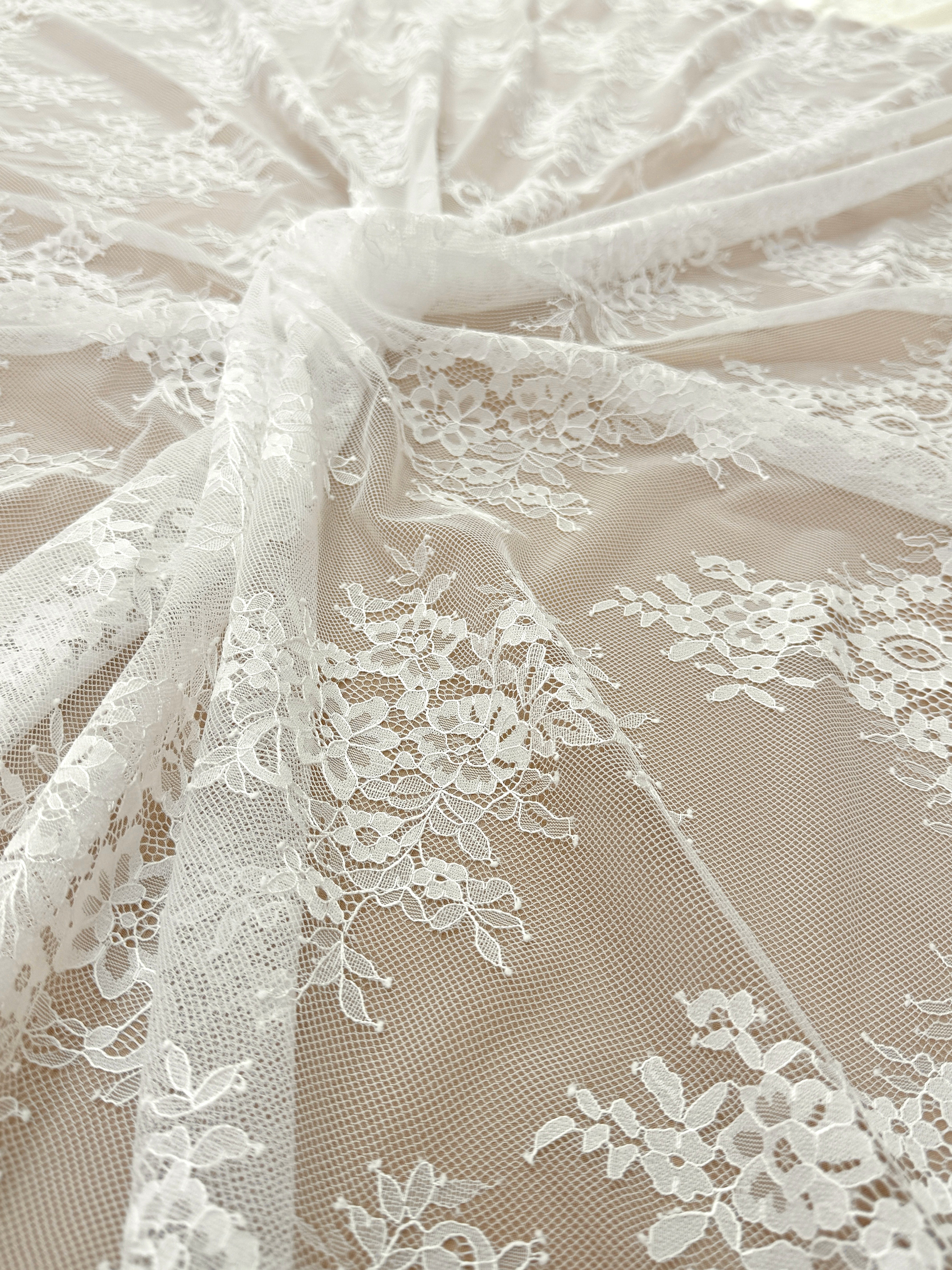 Dantela Chantilly Ivory - Cupon 3 m