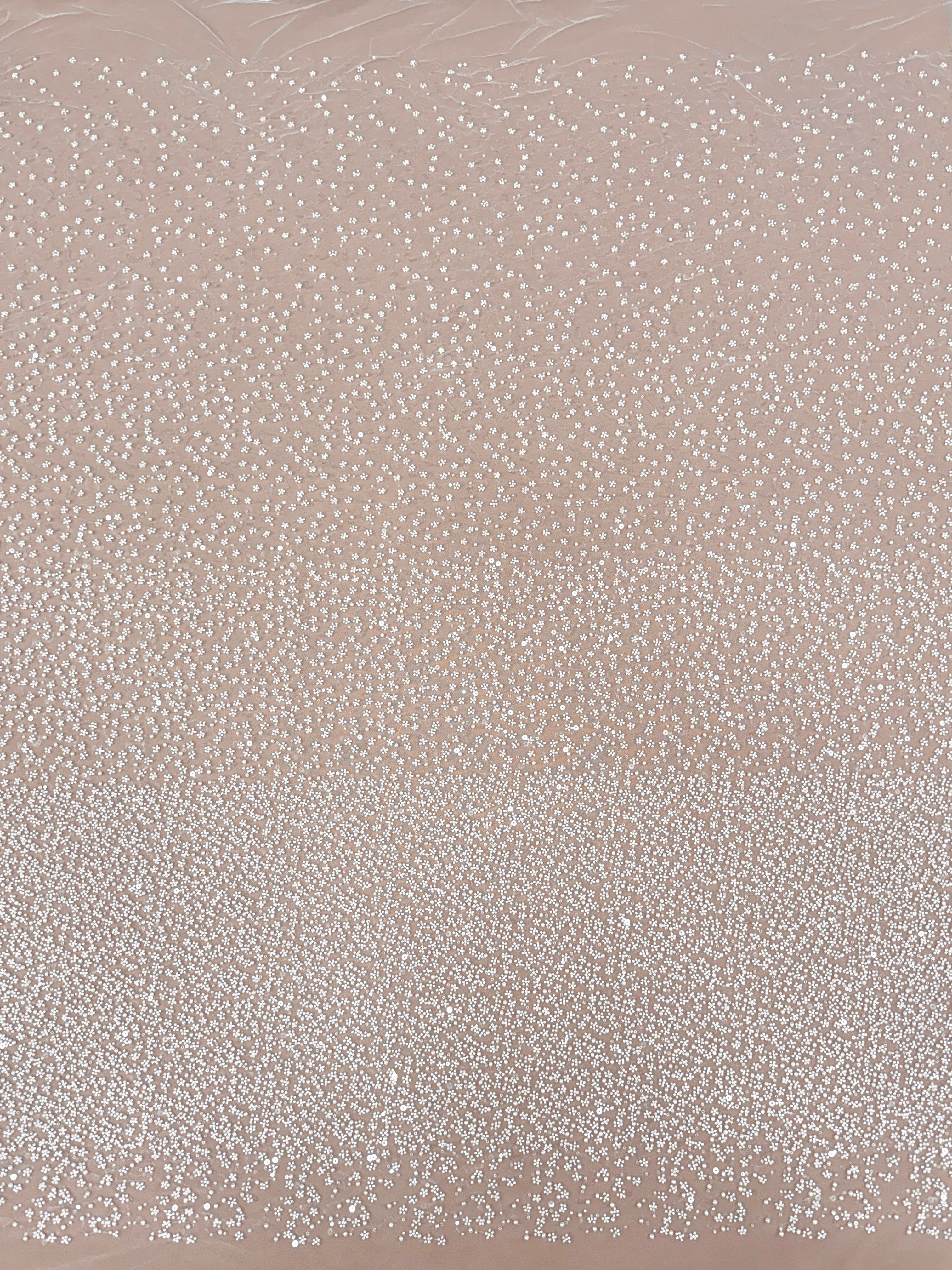 Dantela Couture Ivory in Degrade, cu Perle, Margele si Paiete