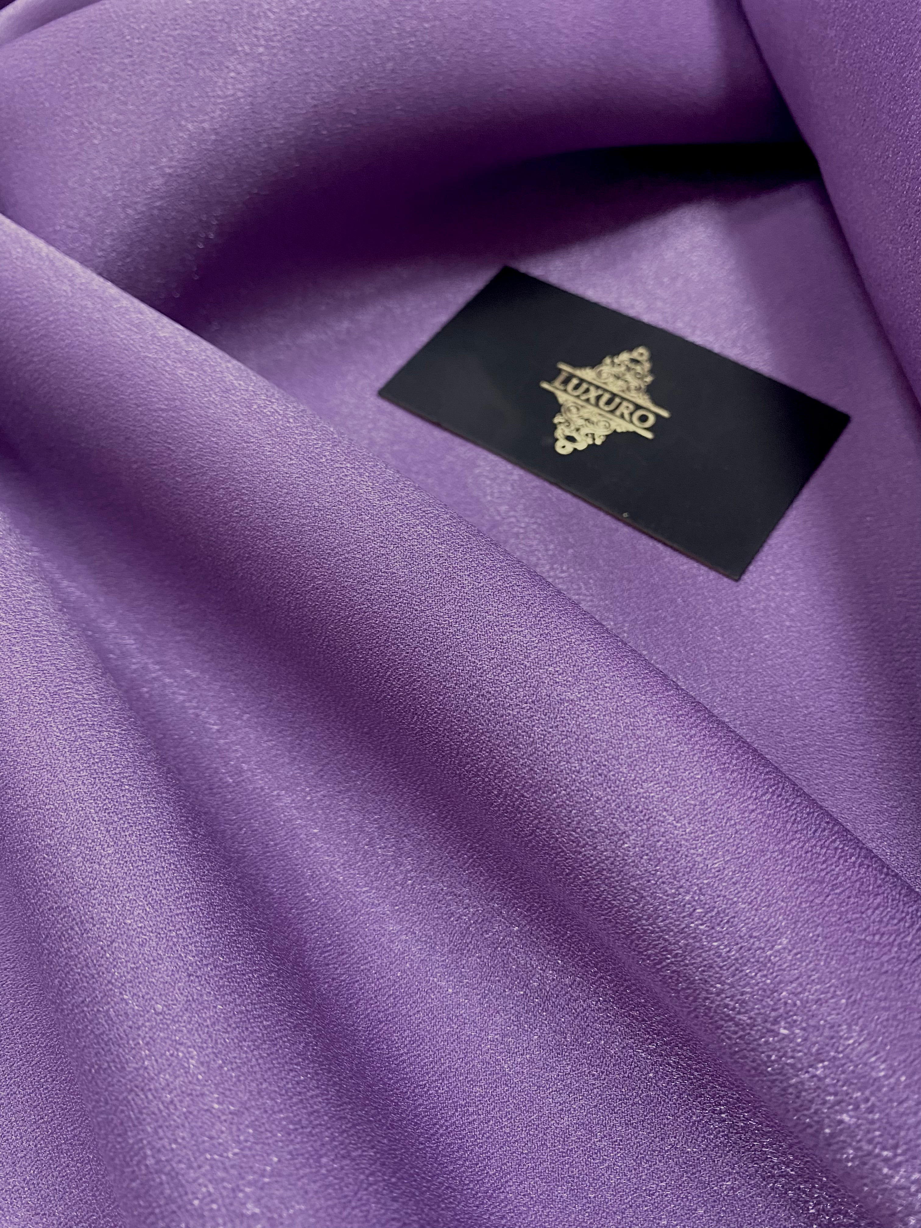 Tafta Fixa cu Sclipici Lavanda Inchis -  3 m Latime