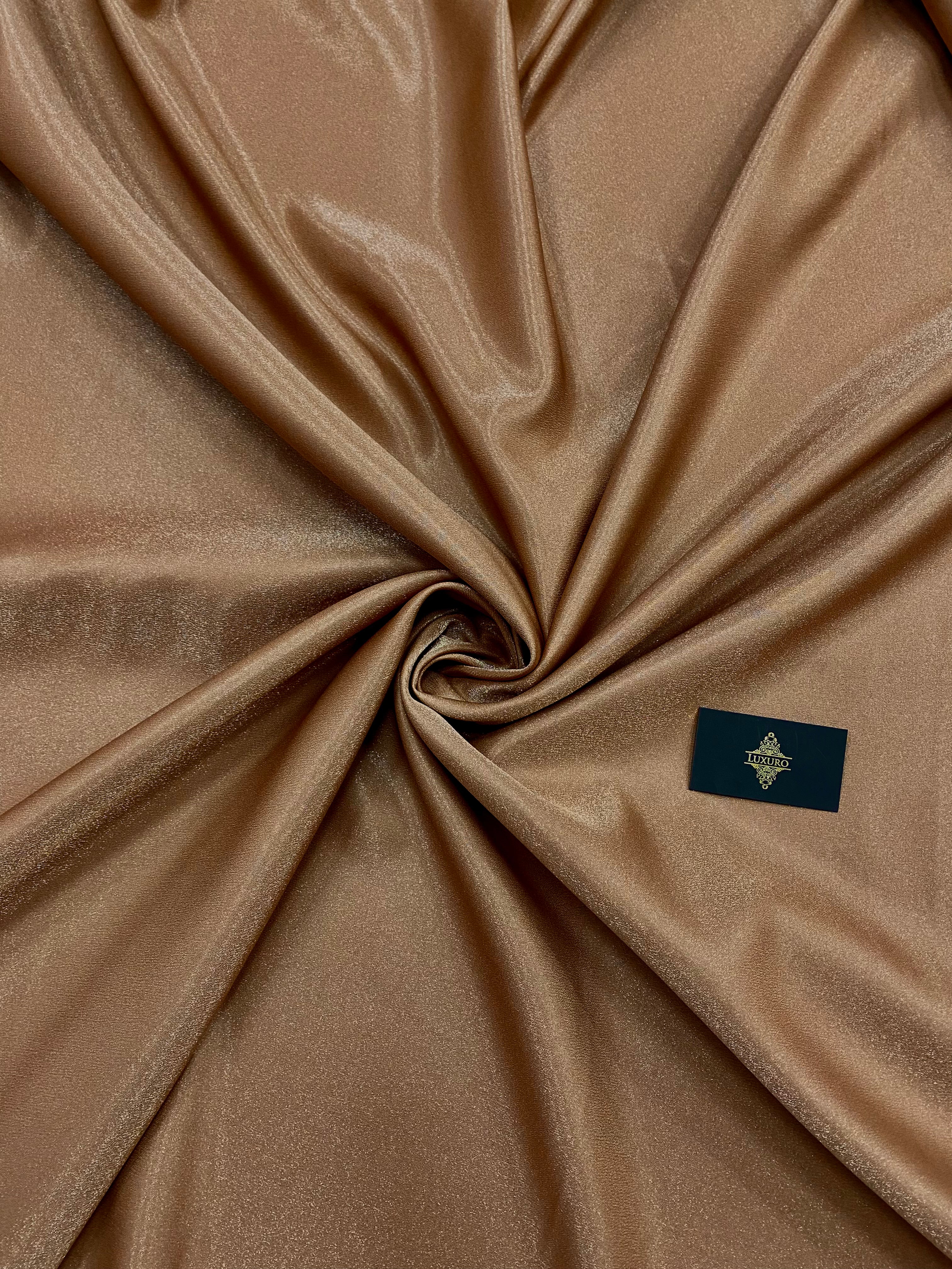 Tafta Fixa cu Sclipici Bronz -  3 m Latime