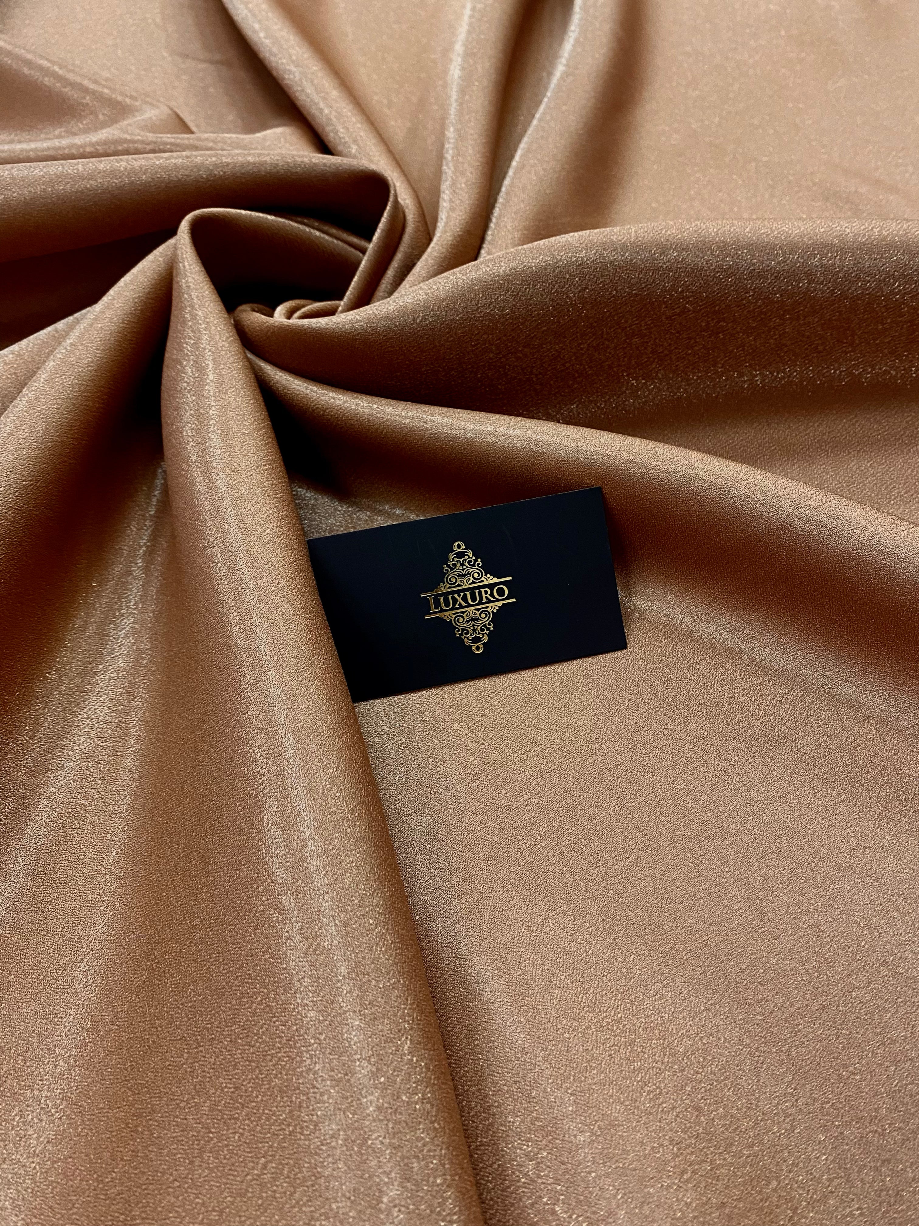 Tafta Fixa cu Sclipici Bronz -  3 m Latime
