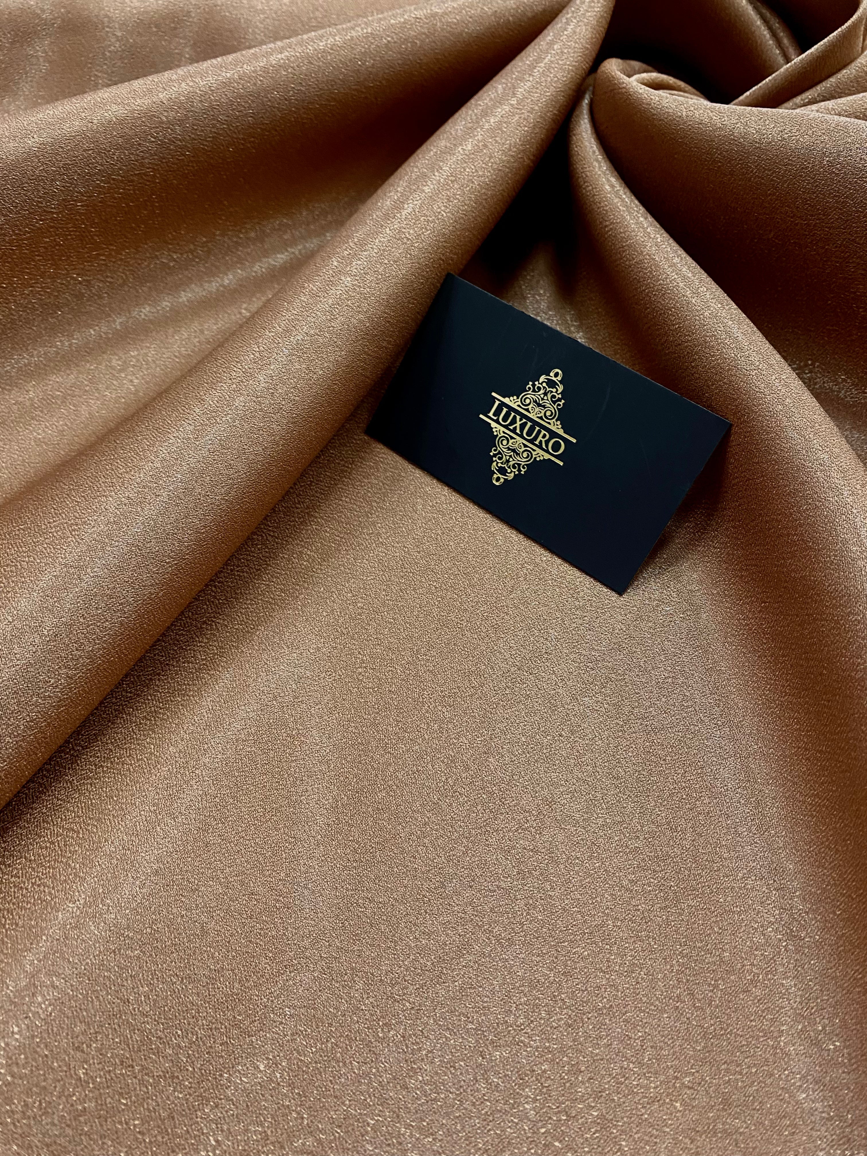 Tafta Fixa cu Sclipici Bronz -  3 m Latime