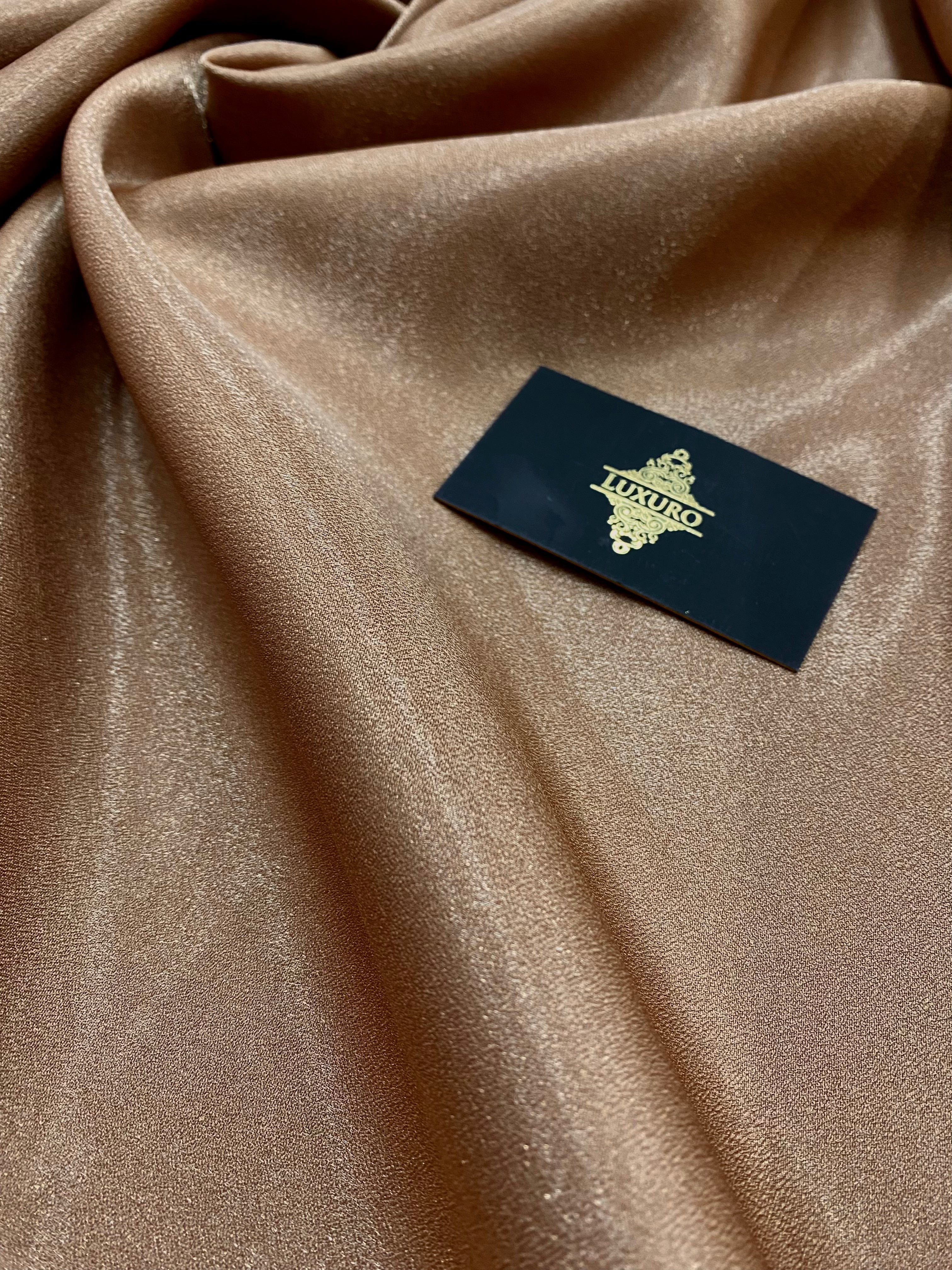 Tafta Fixa cu Sclipici Bronz -  3 m Latime