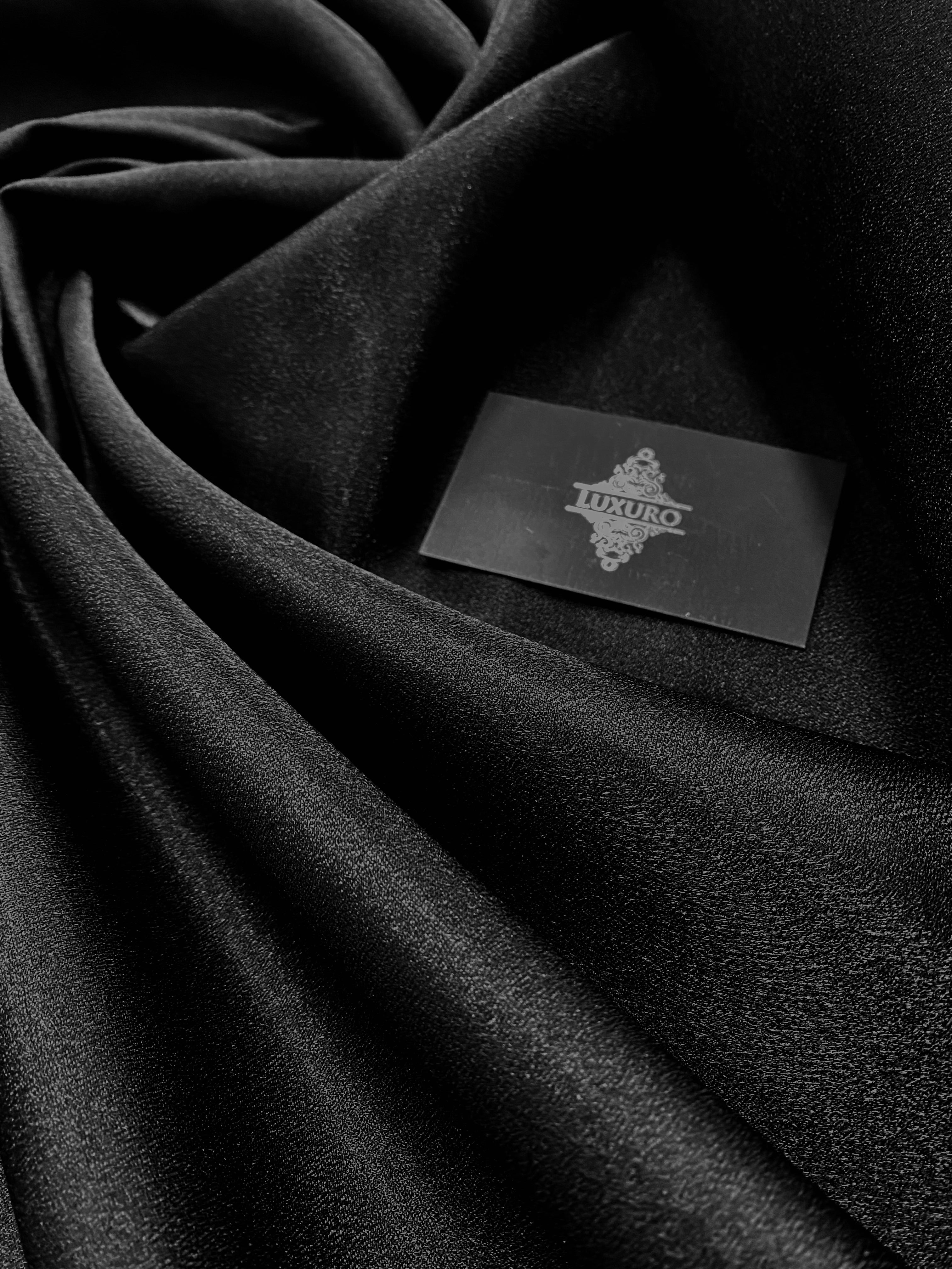 Tafta Fixa cu Sclipici Neagra -  3 m Latime