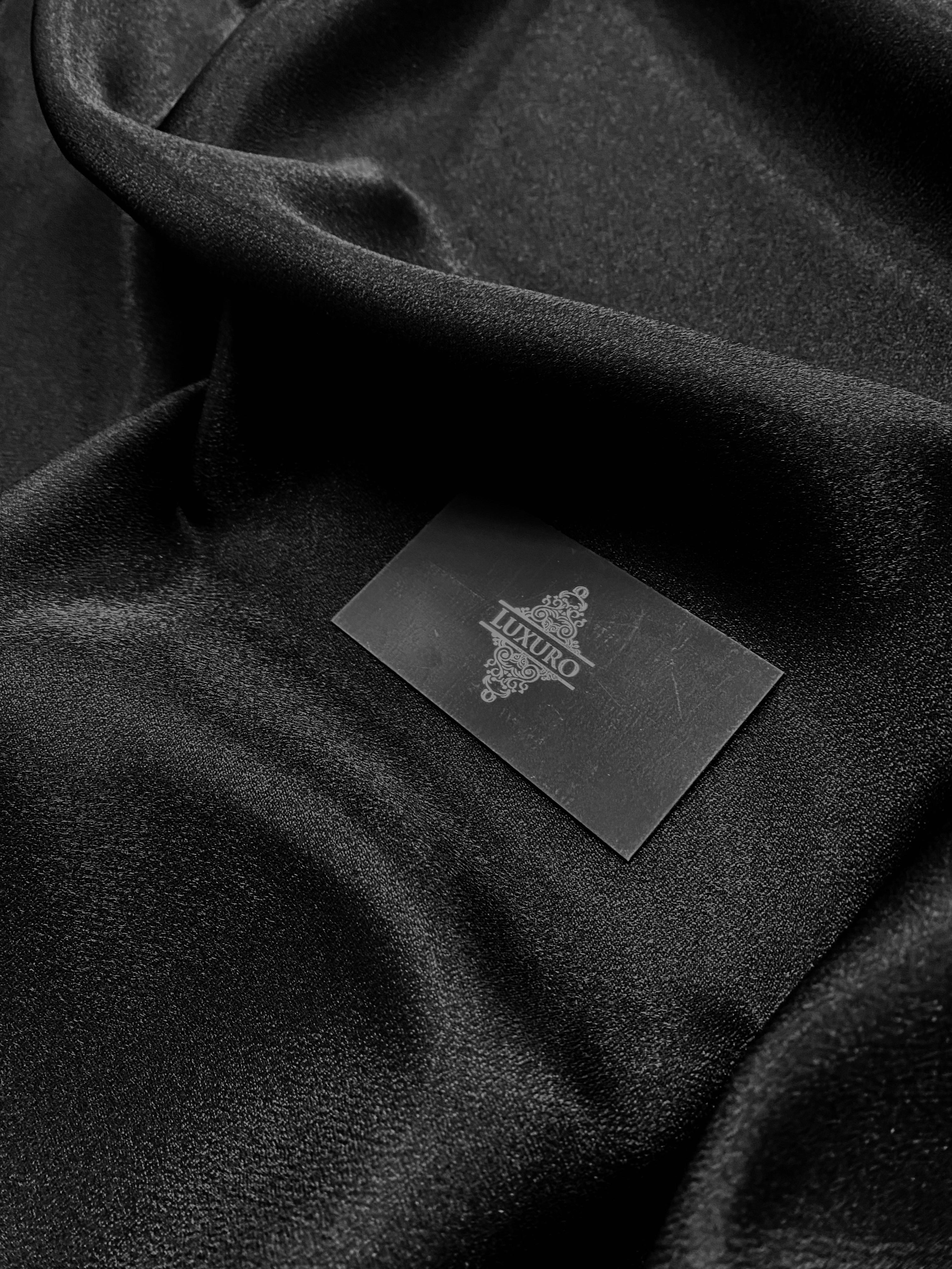 Tafta Fixa cu Sclipici Neagra -  3 m Latime