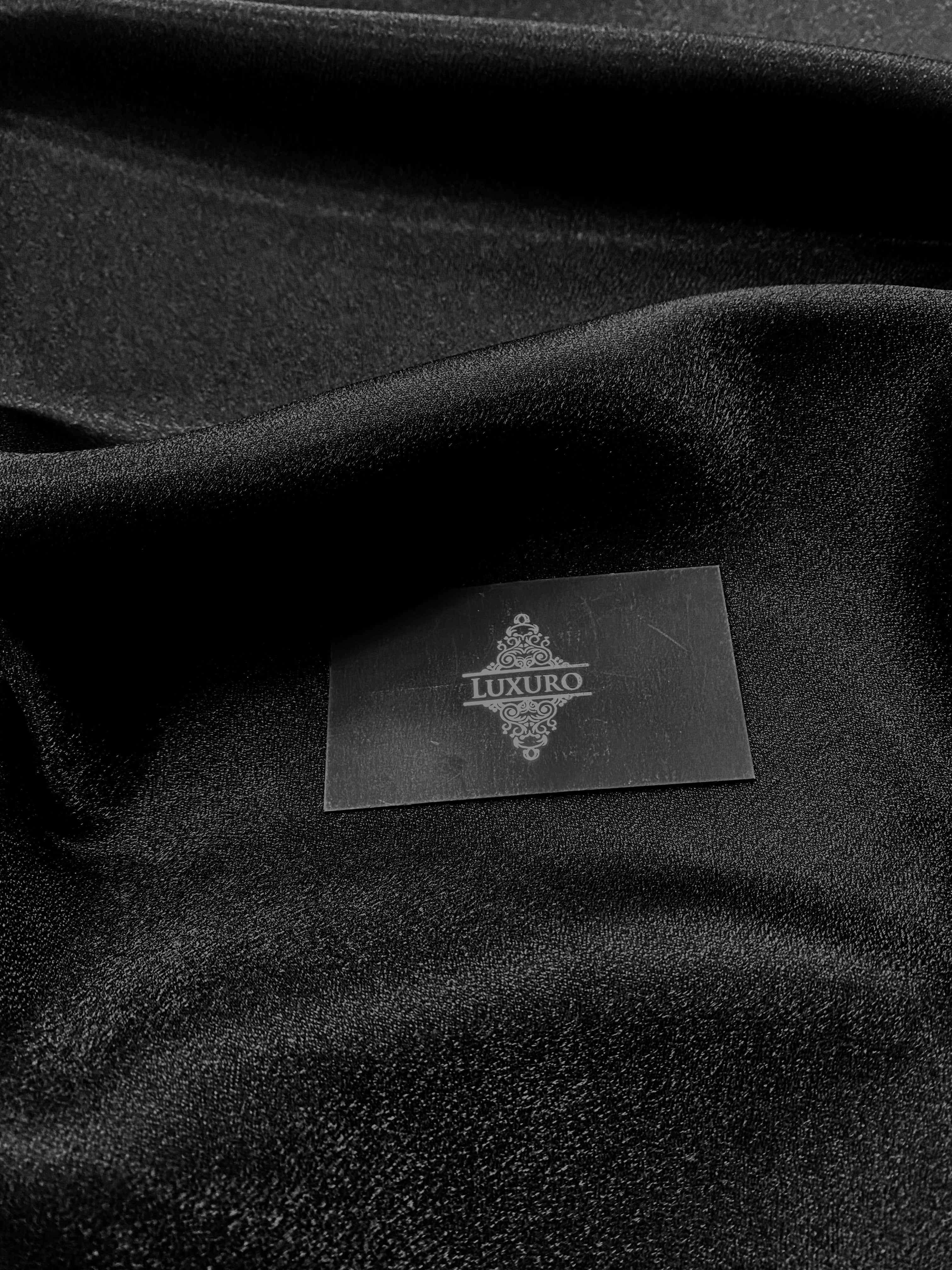 Tafta Fixa cu Sclipici Neagra -  3 m Latime