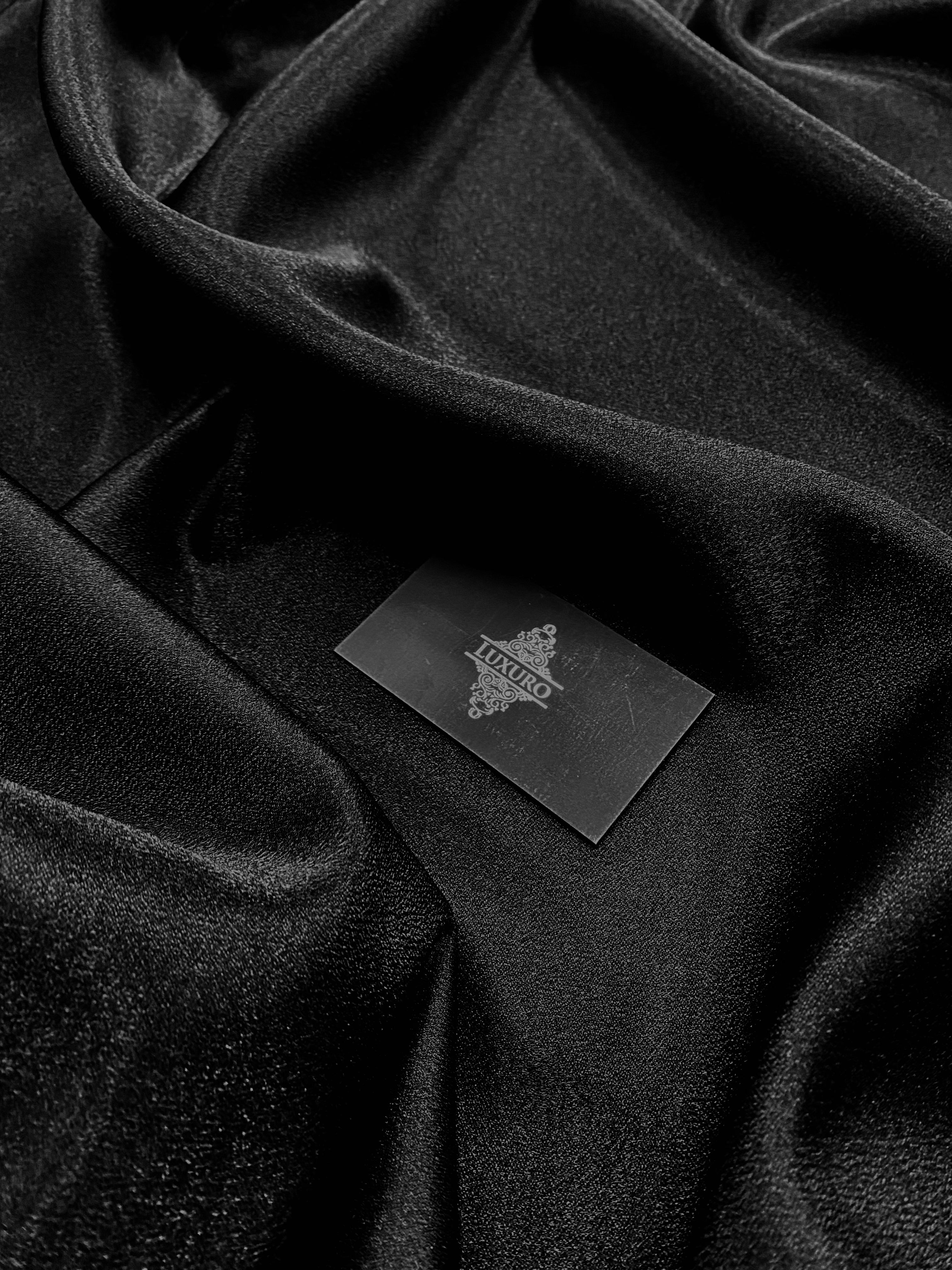 Tafta Fixa cu Sclipici Neagra -  3 m Latime