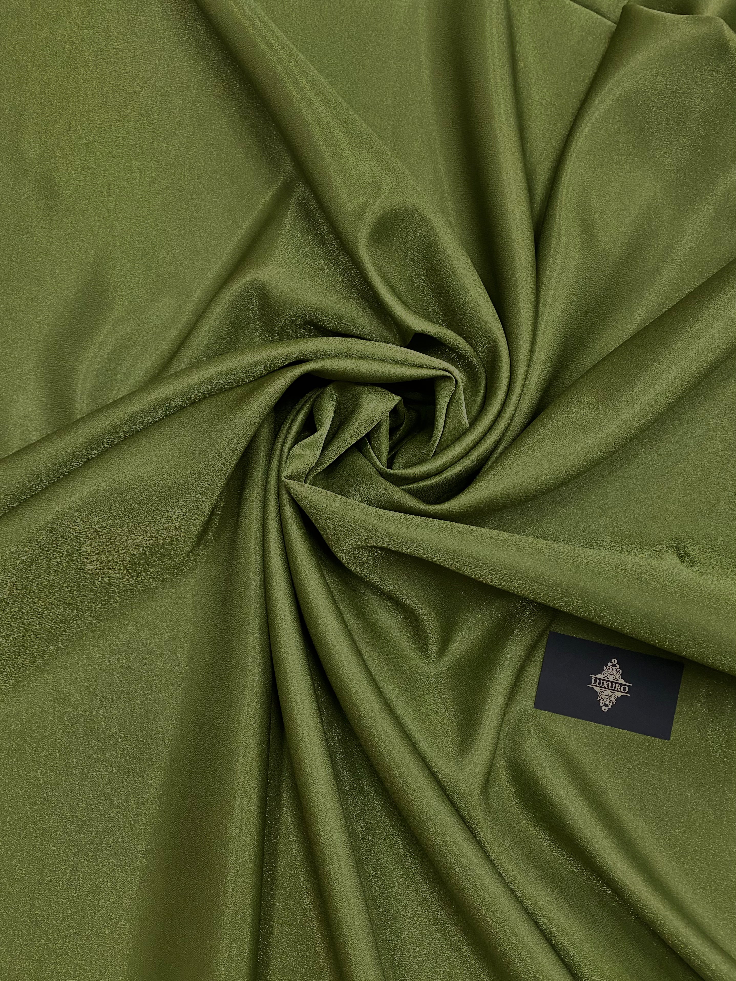 Tafta Fixa cu Sclipici Olive -  3 m Latime