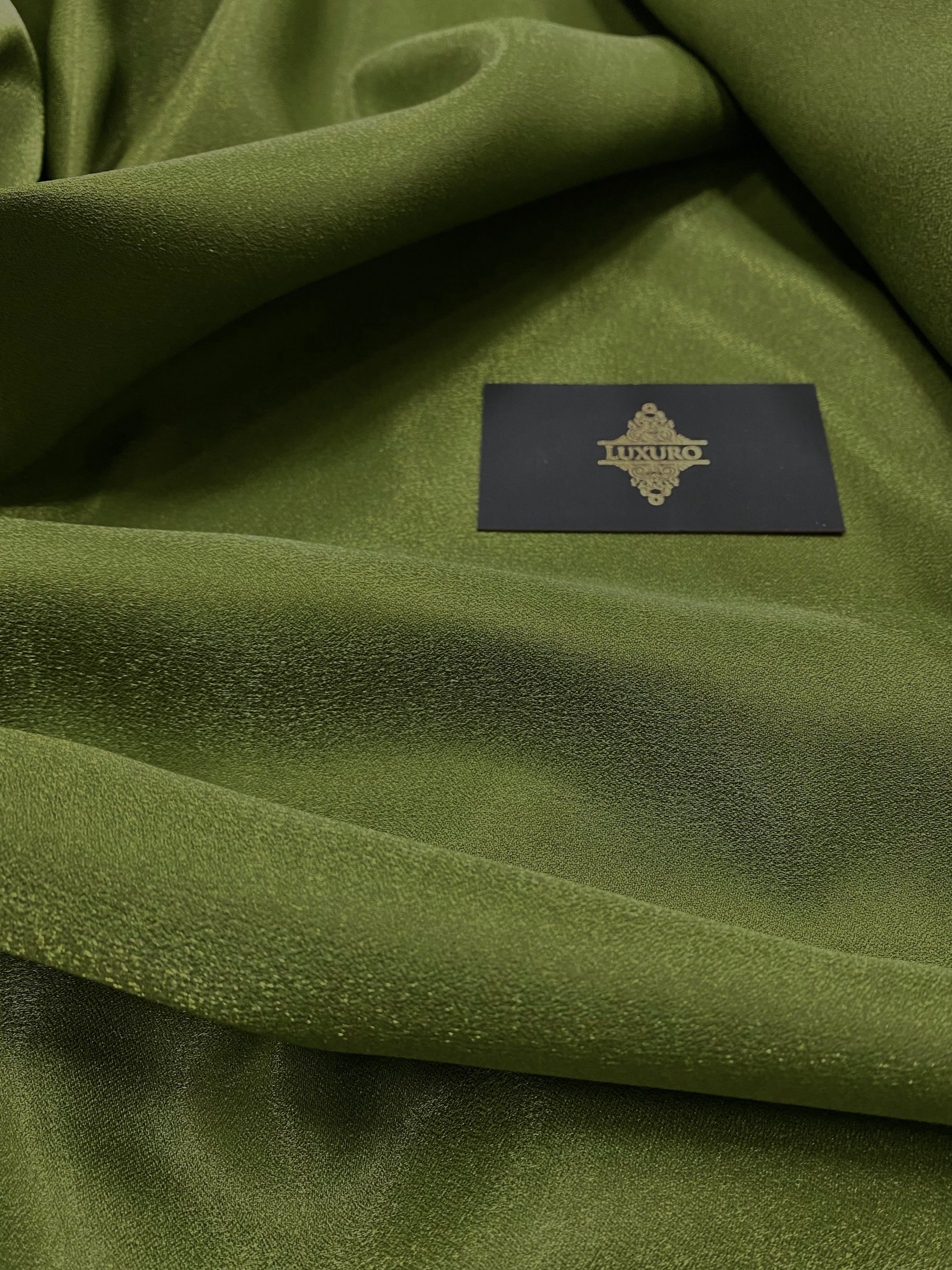 Tafta Fixa cu Sclipici Olive -  3 m Latime