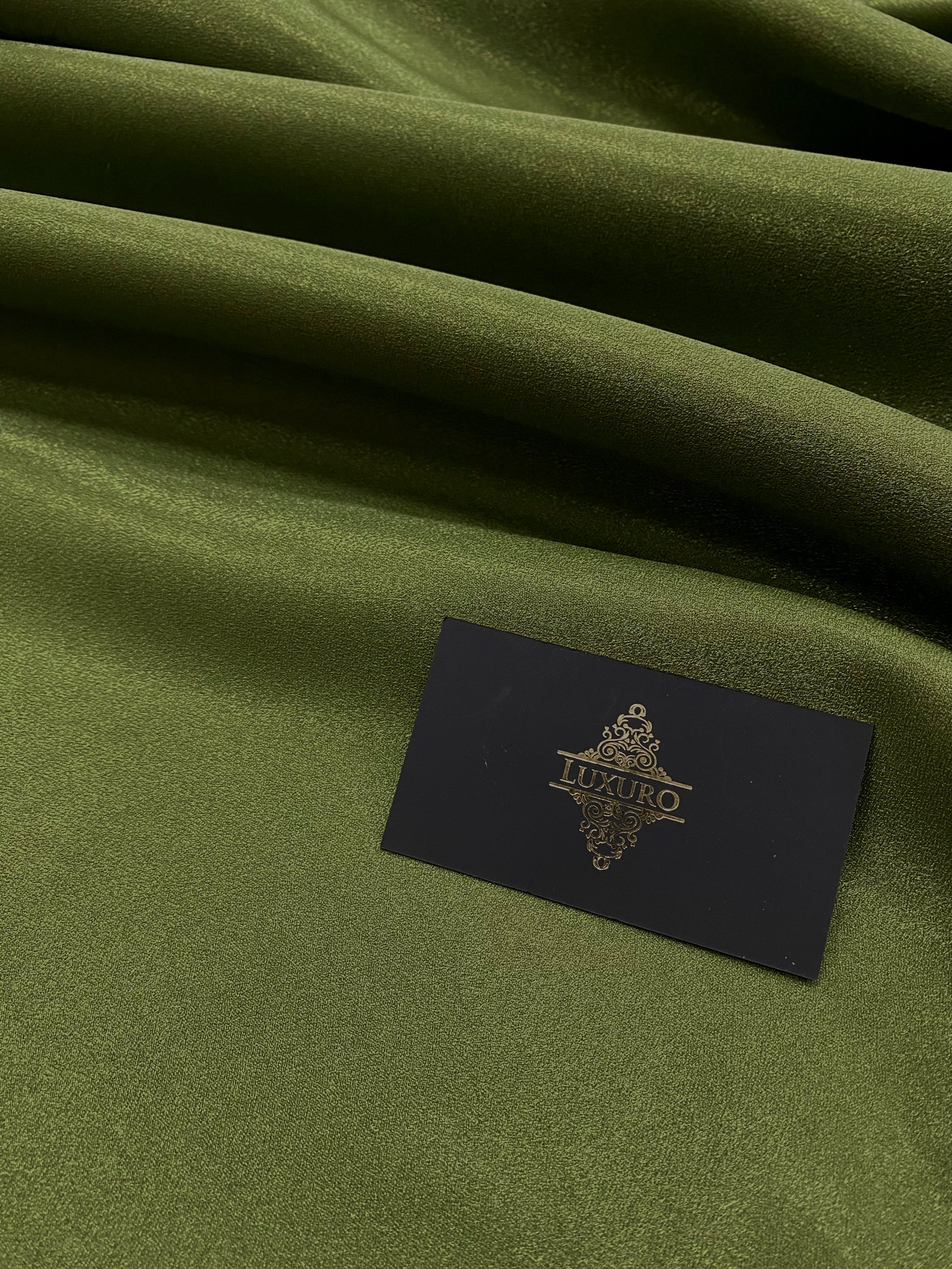 Tafta Fixa cu Sclipici Olive -  3 m Latime
