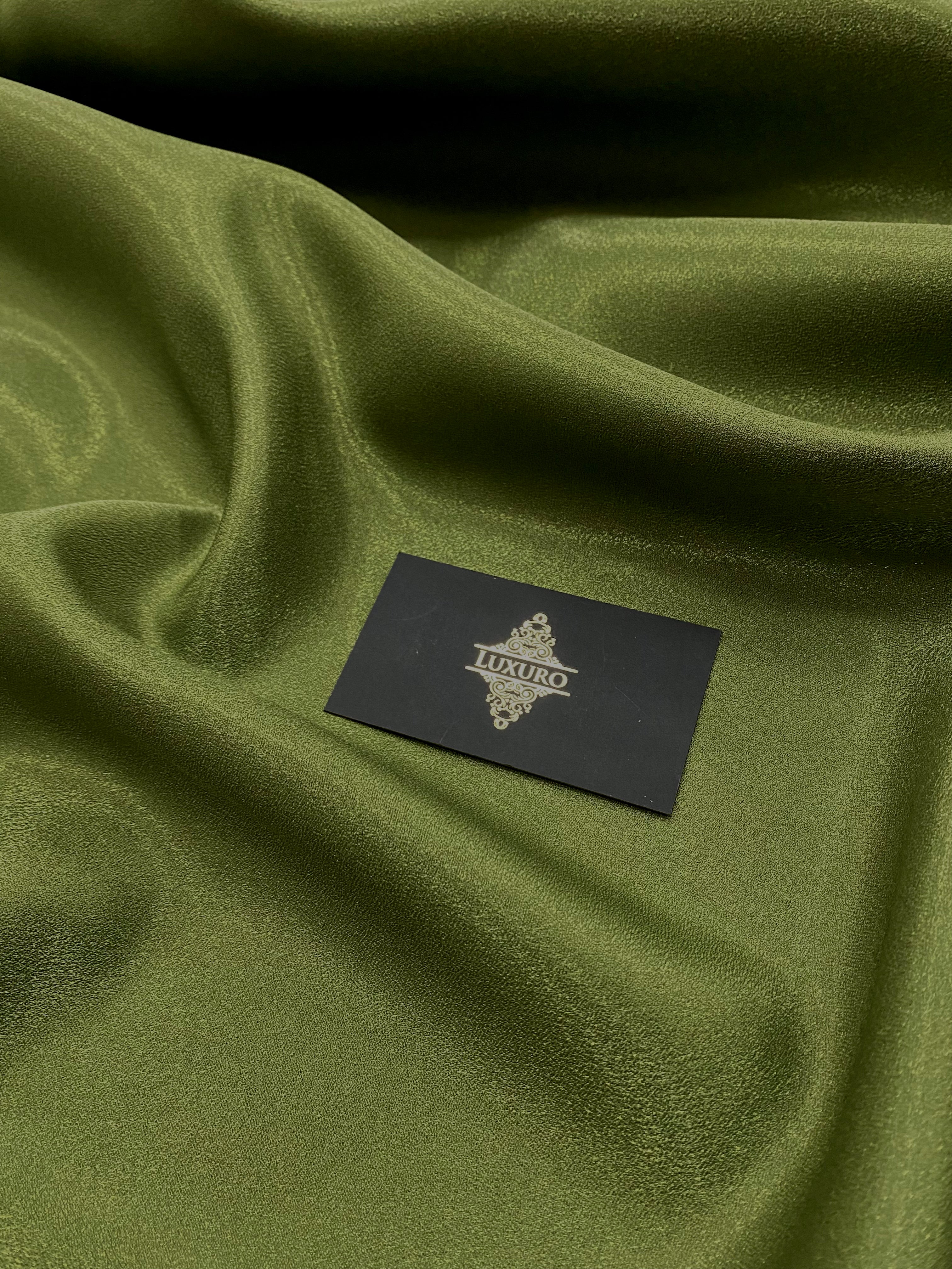 Tafta Fixa cu Sclipici Olive -  3 m Latime