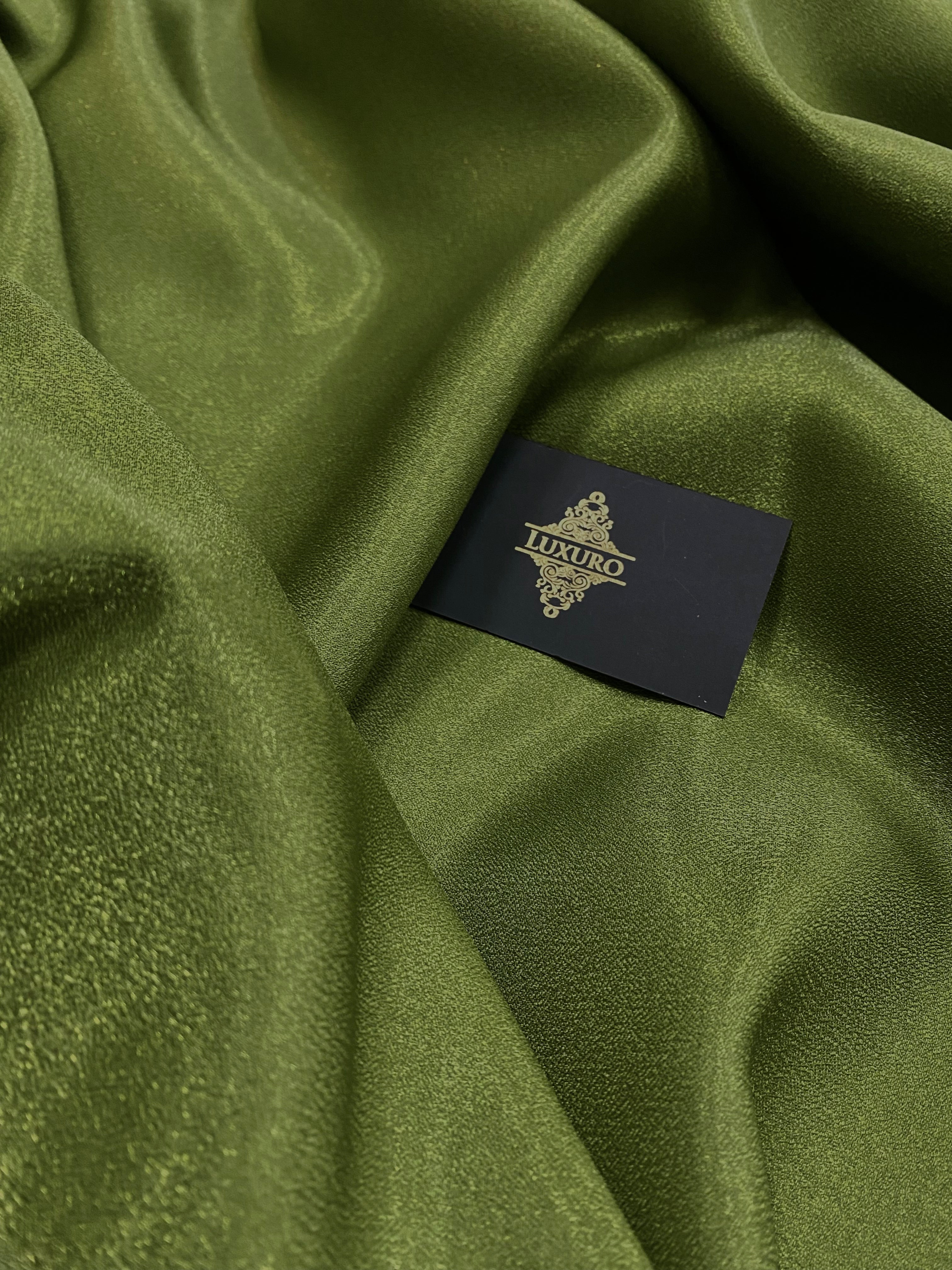 Tafta Fixa cu Sclipici Olive -  3 m Latime