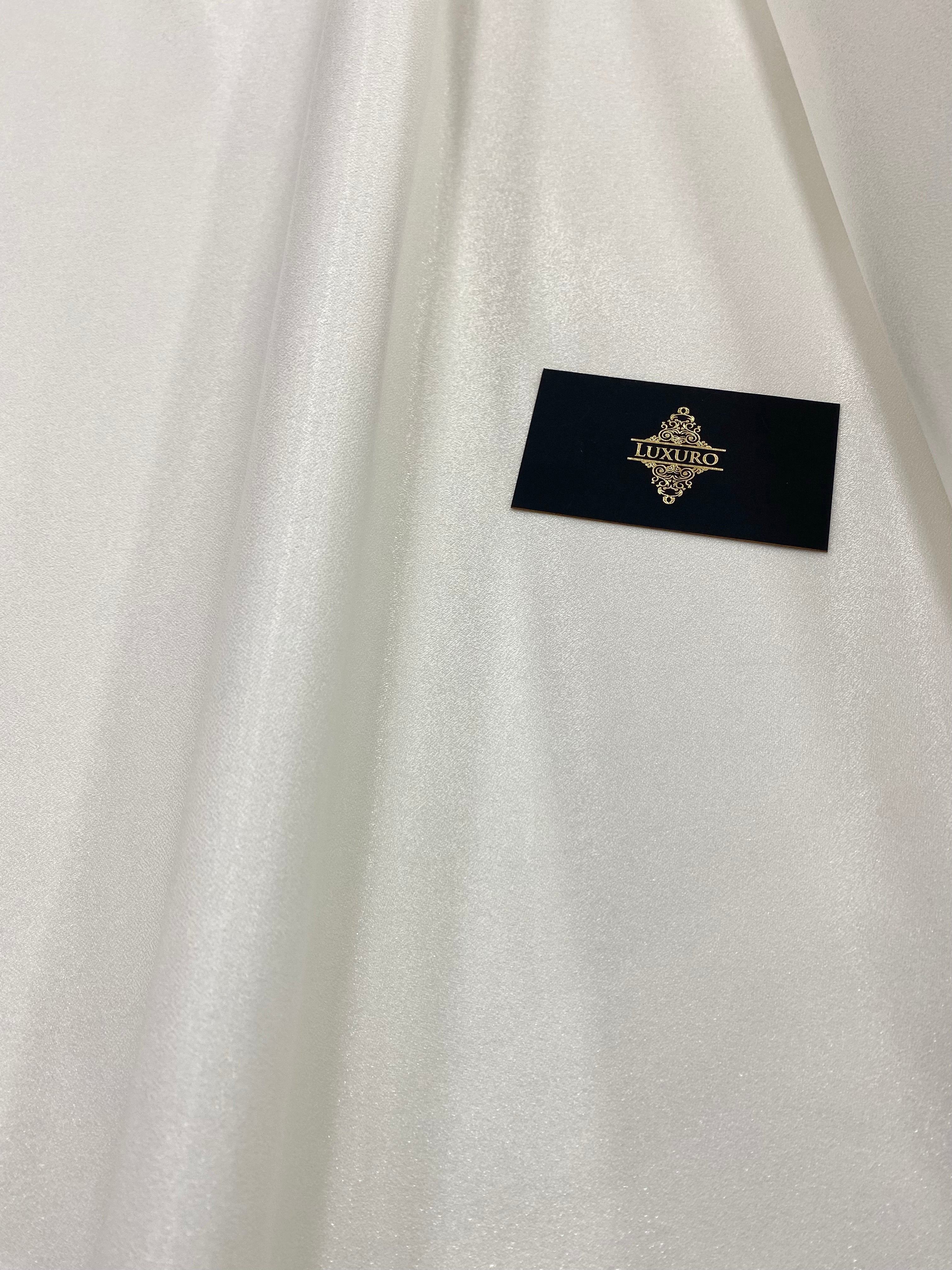 Tafta Fixa cu Sclipici Ivory -  3 m Latime