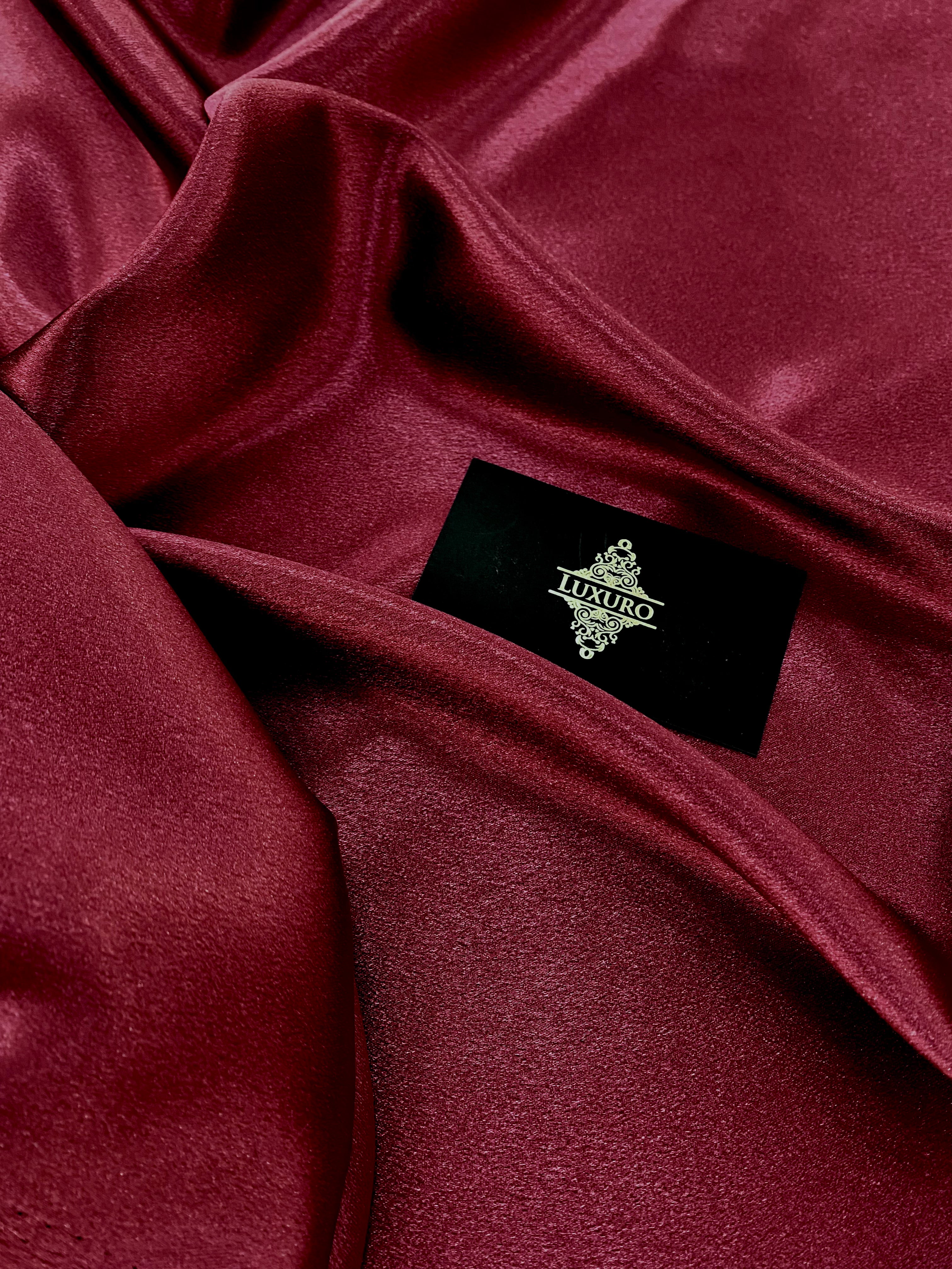 Burgundy Shiny Elastic Taffeta