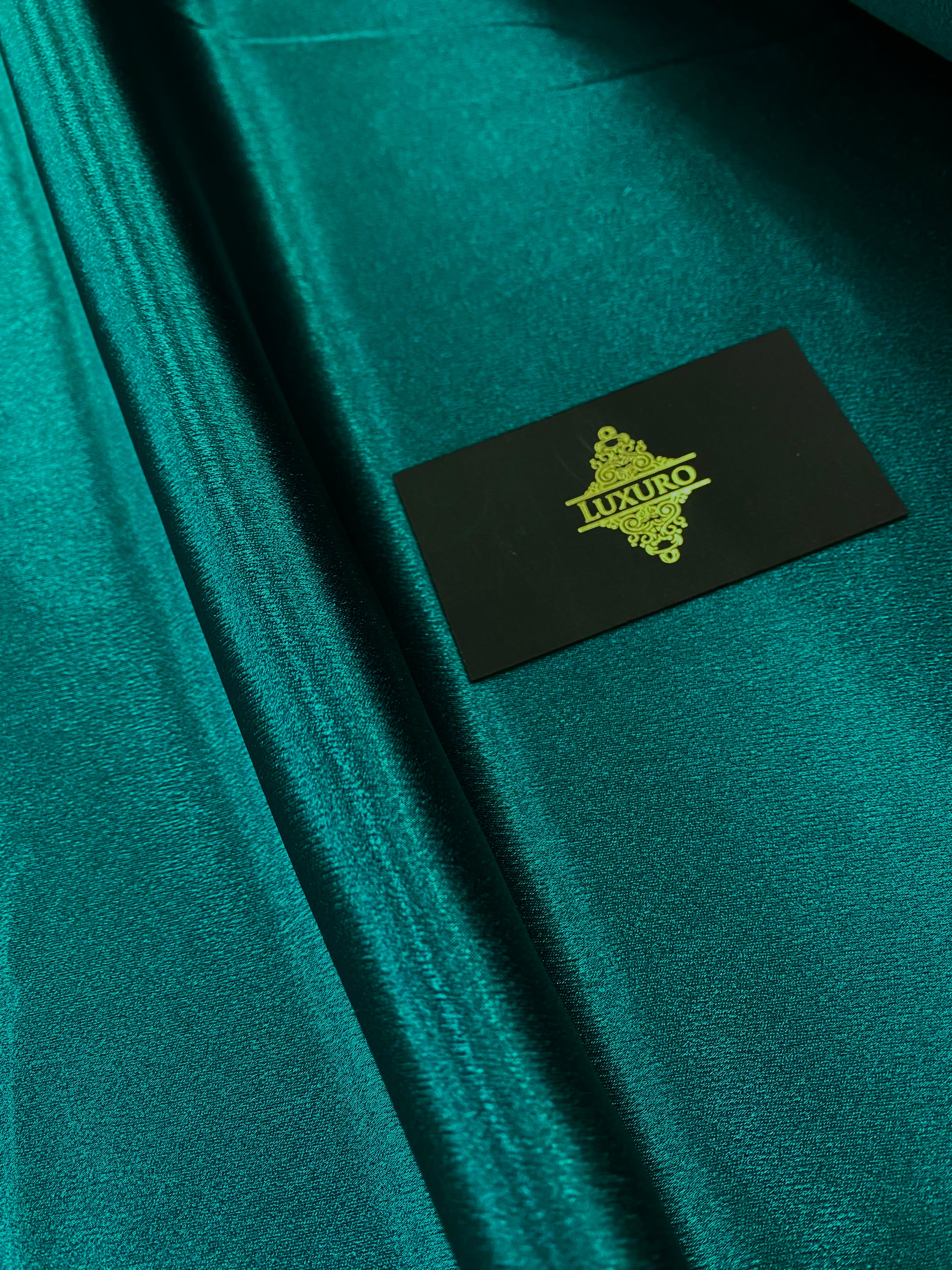 Tafta Elastica Metalizata Verde Marin Inchis