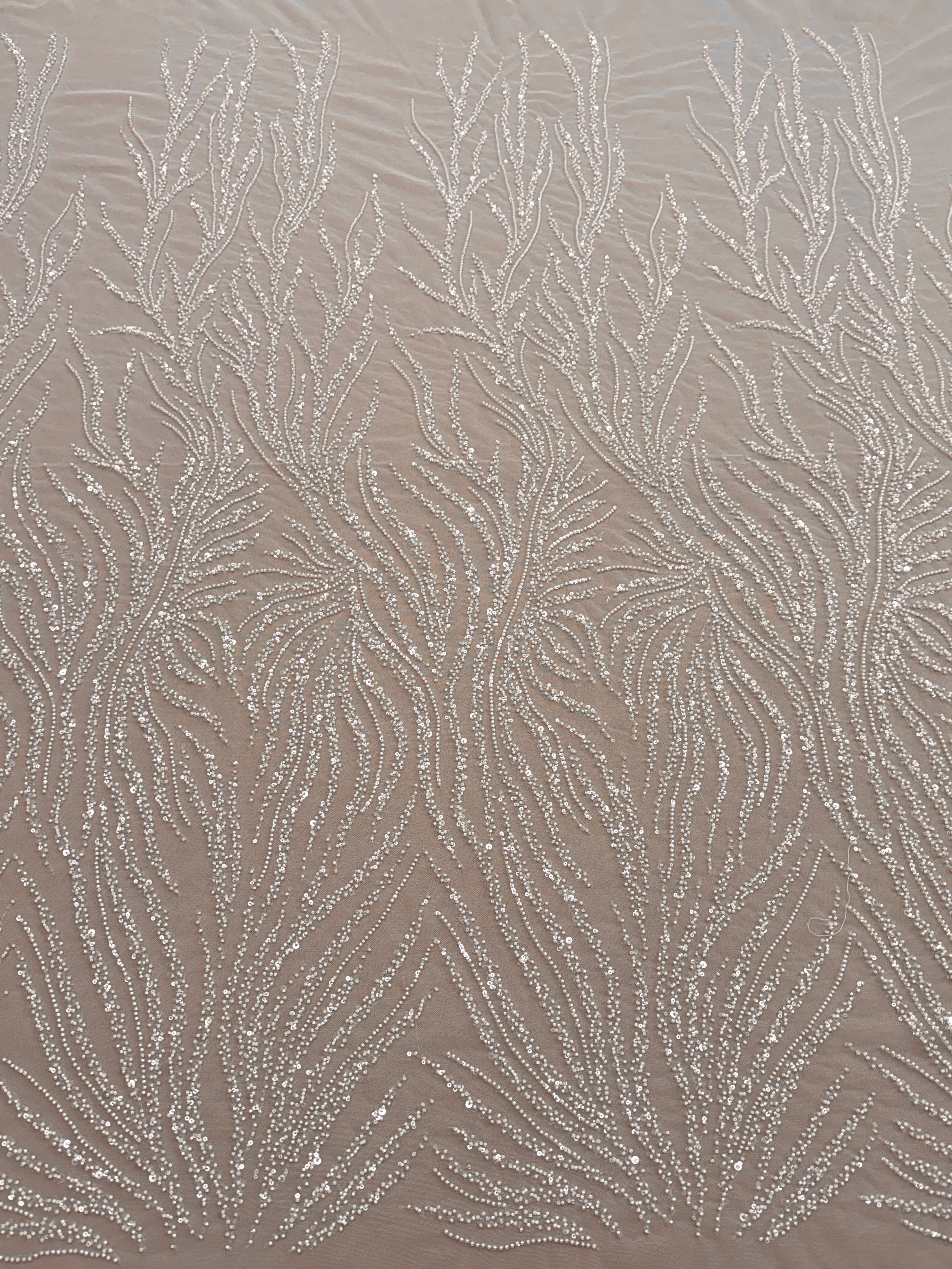 Ivory Couture Lace with Beads and Sequins