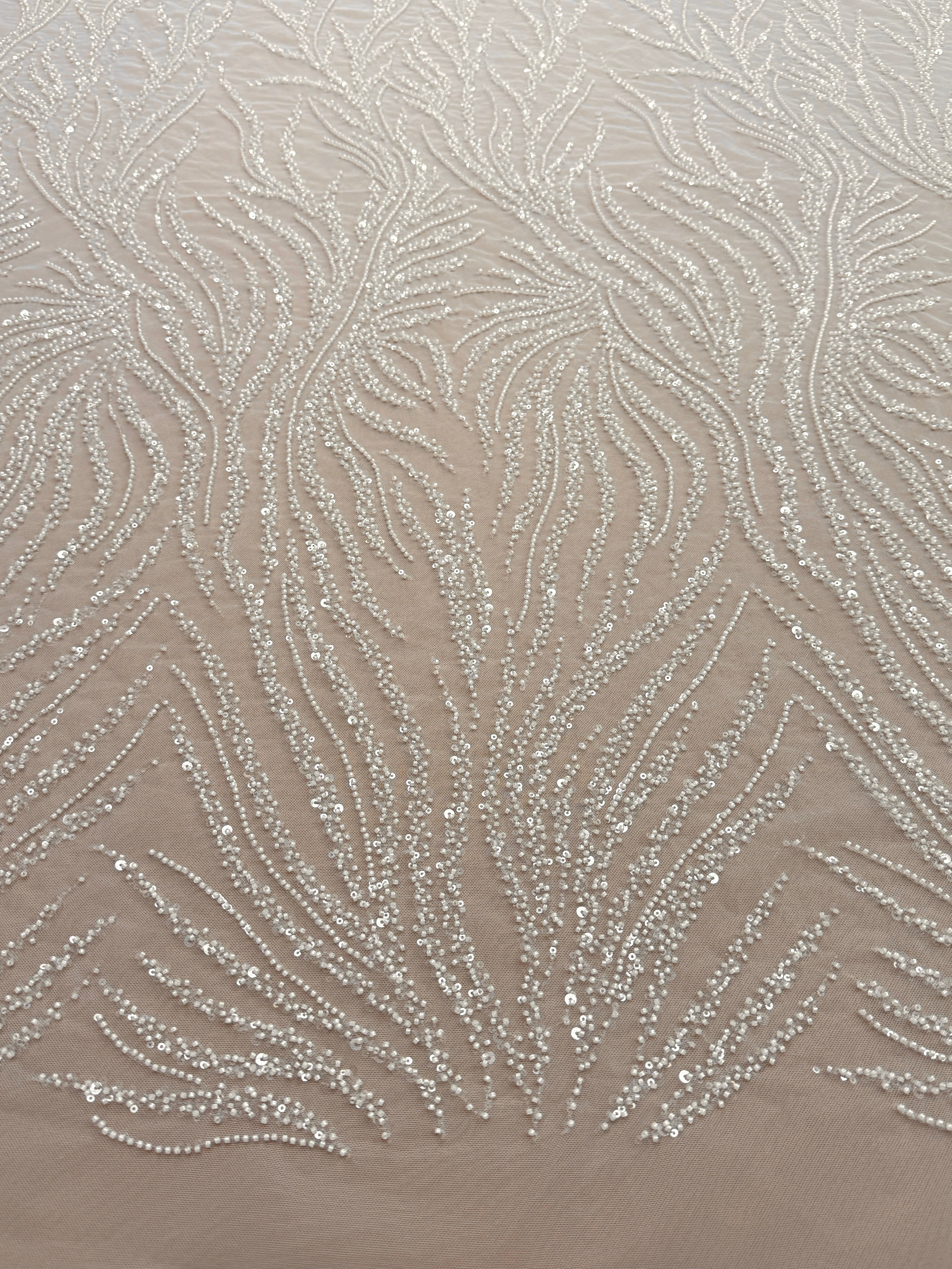 Ivory Couture Lace with Beads and Sequins