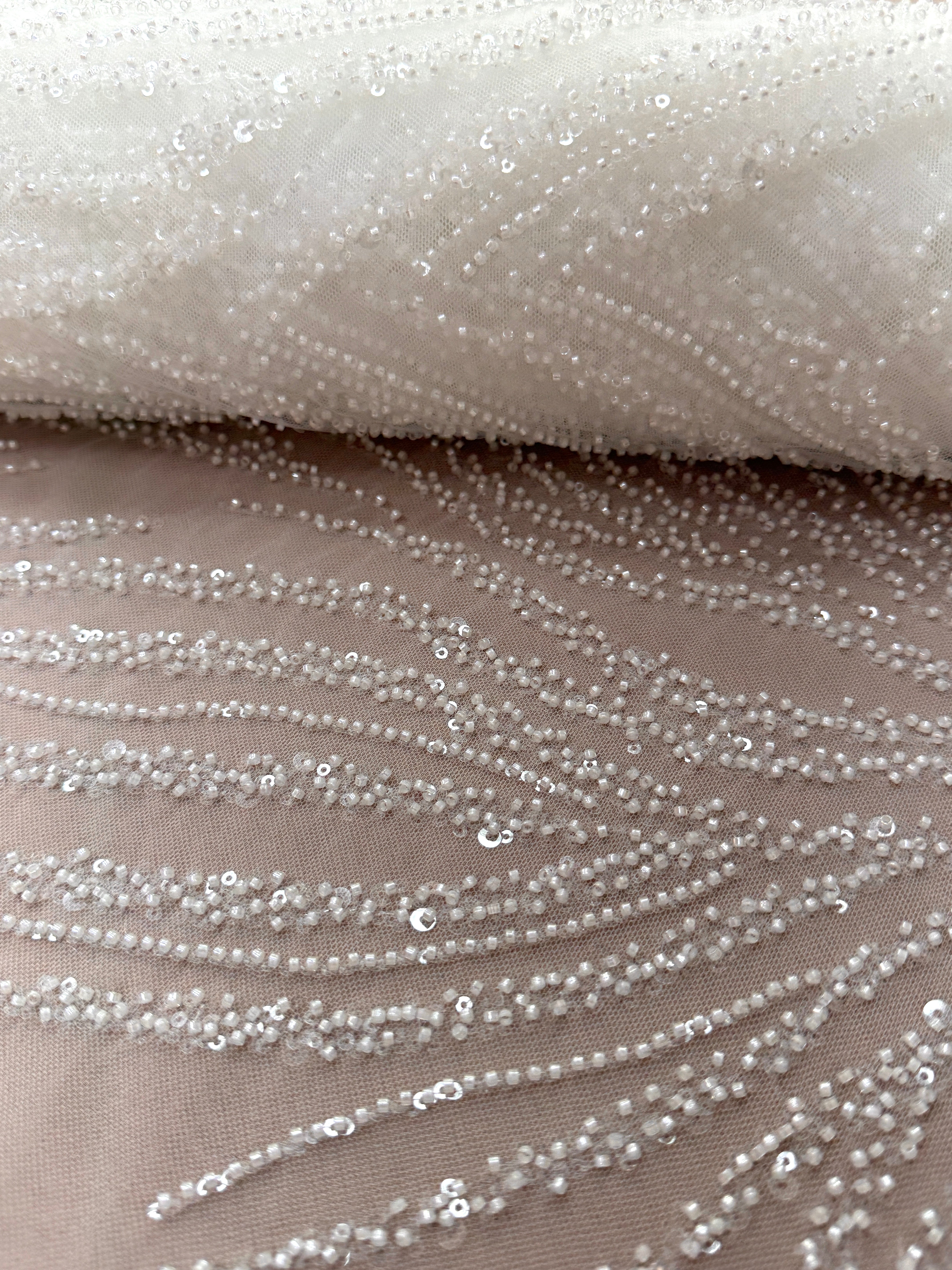 Ivory Couture Lace with Beads and Sequins