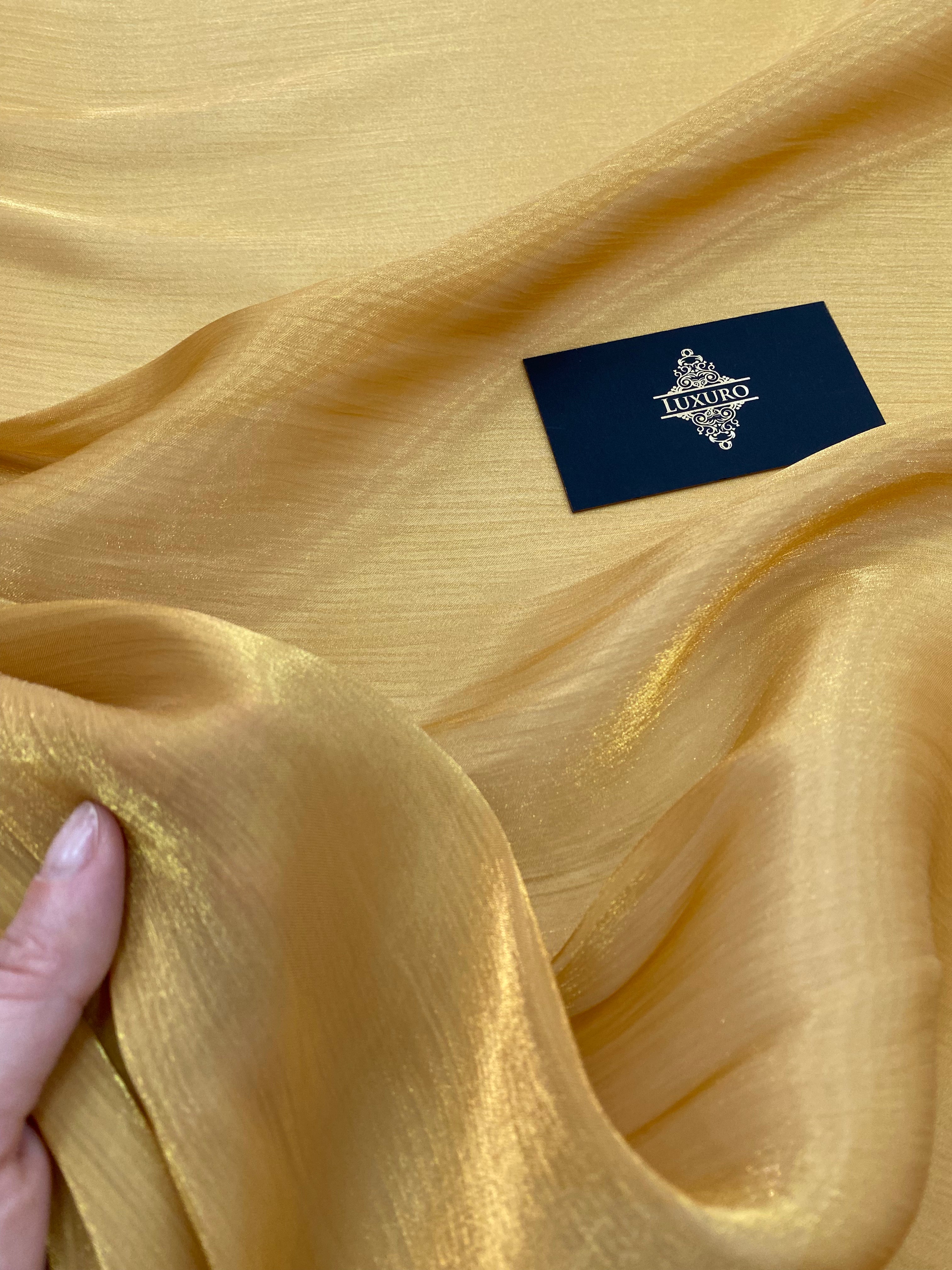 Voal Peliculizat Creponat Auriu