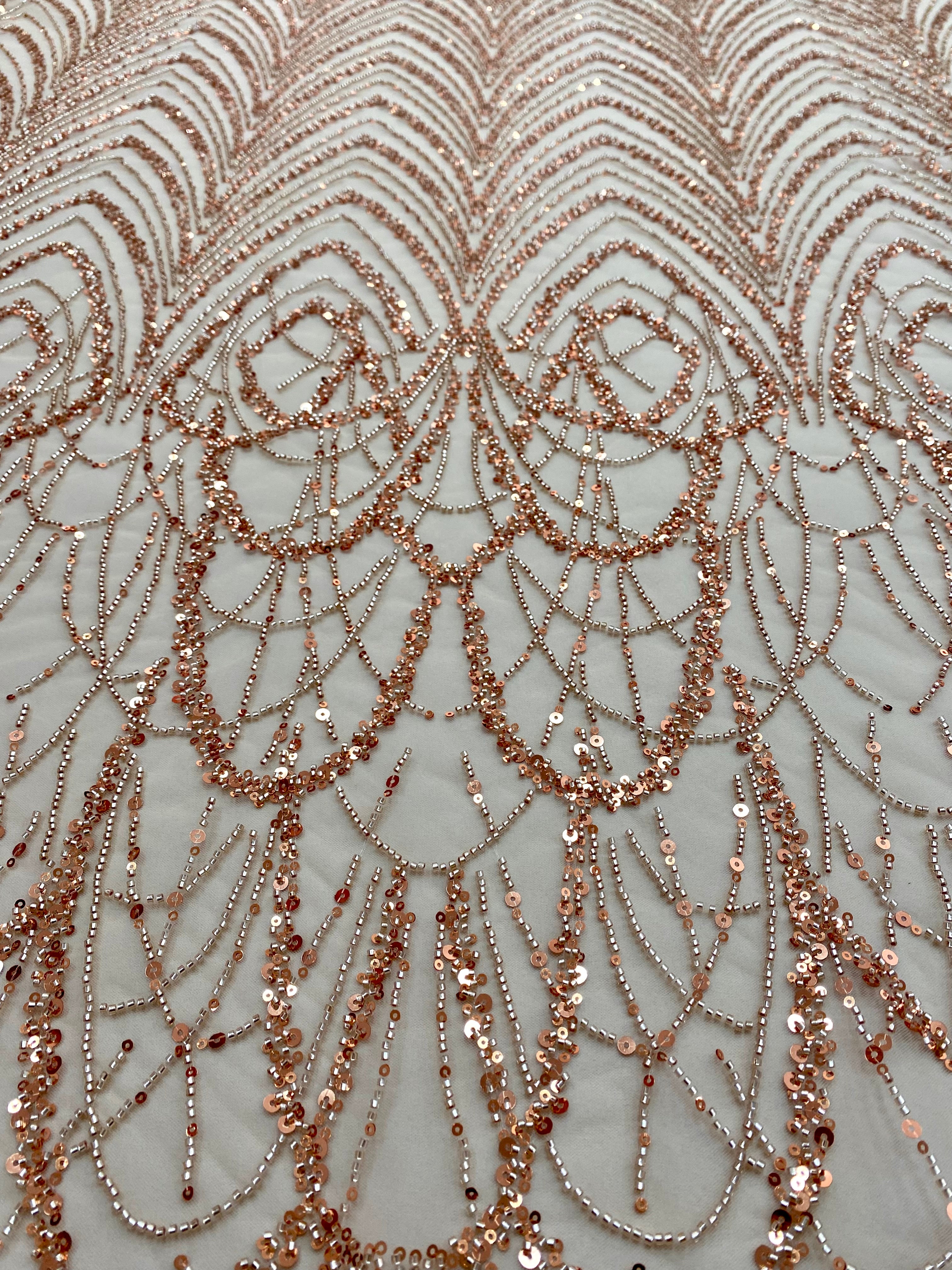 Black Couture Lace, with Beads and Sequins 
