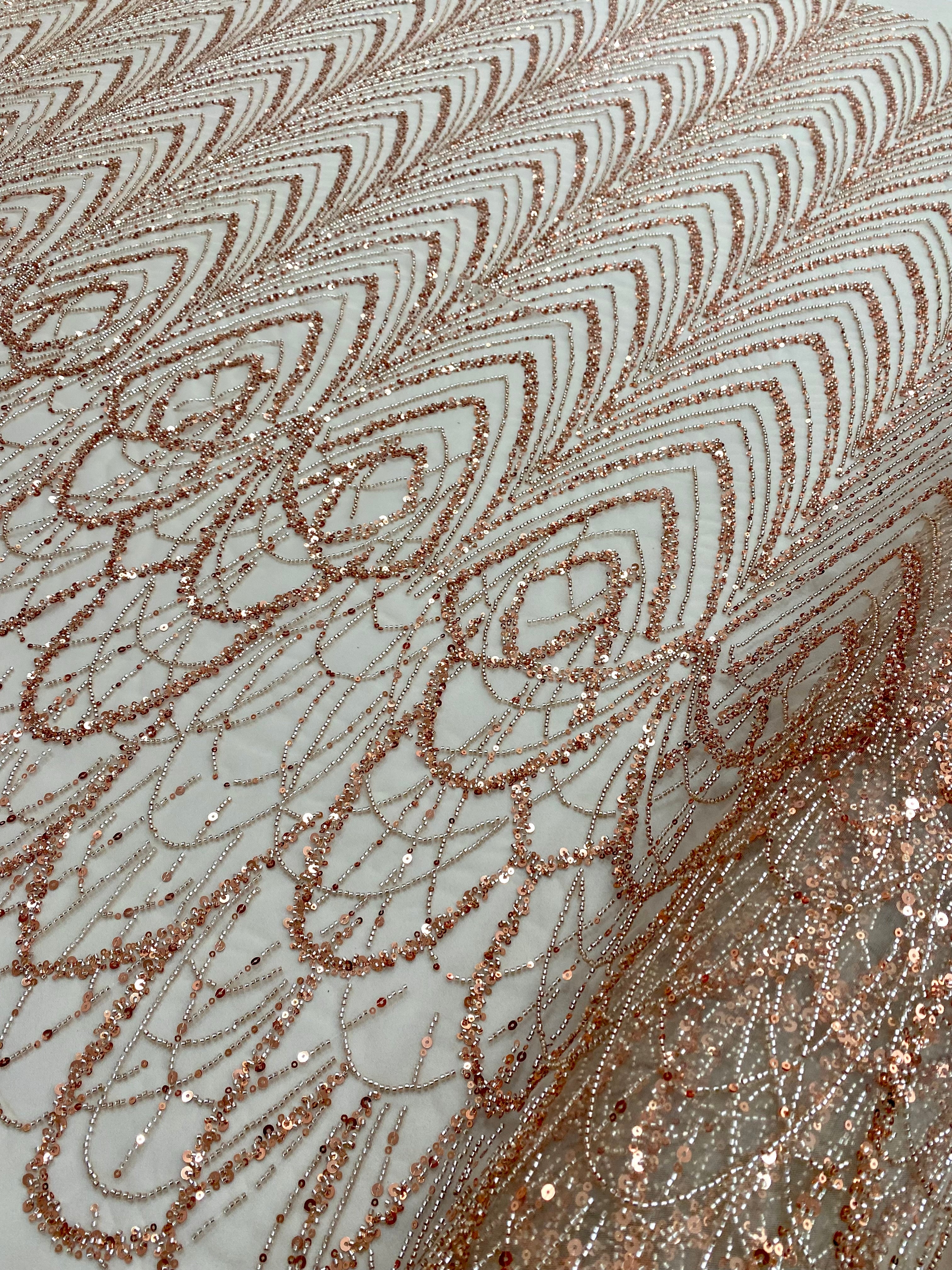 Black Couture Lace, with Beads and Sequins 