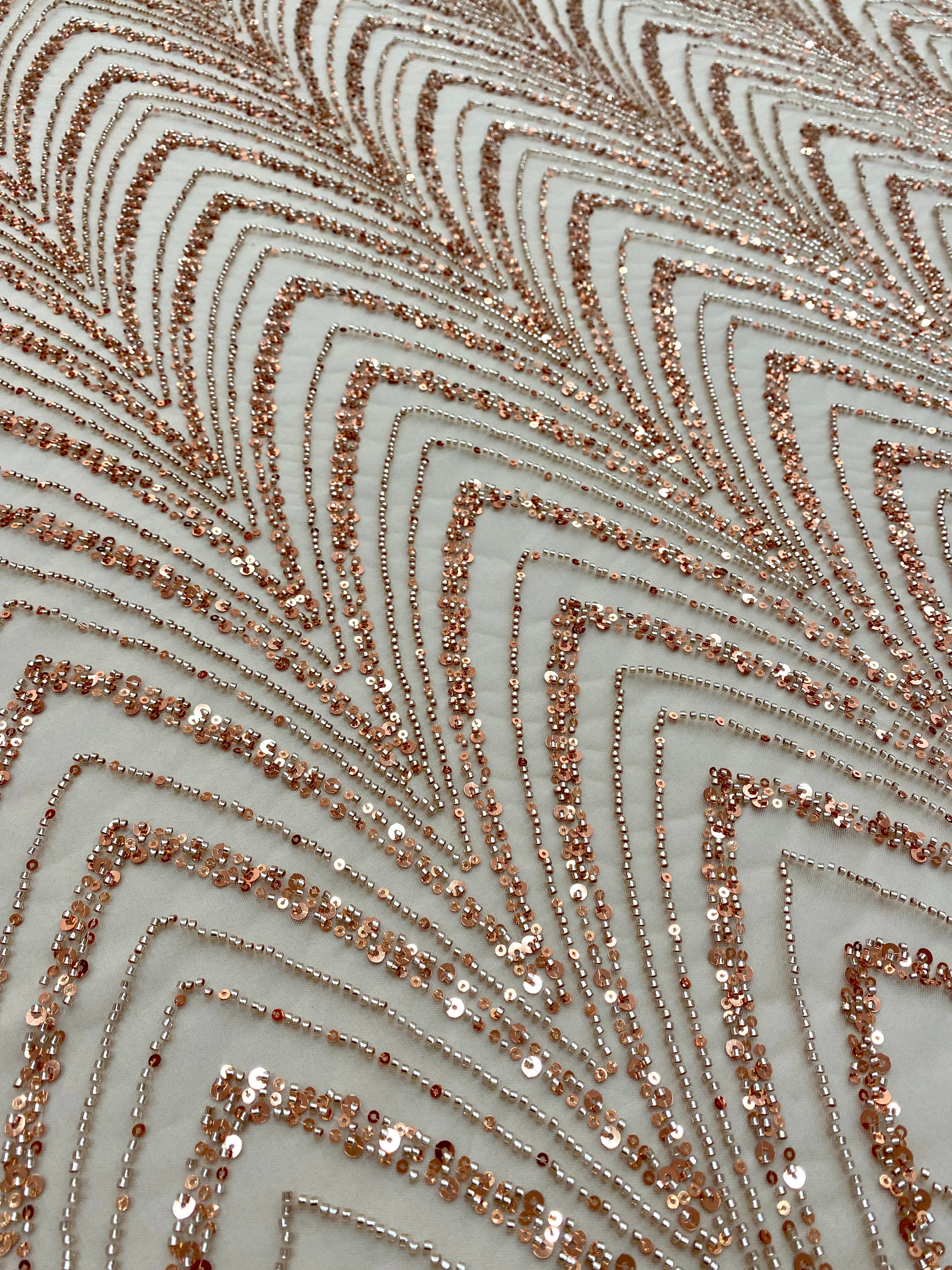 Black Couture Lace, with Beads and Sequins 