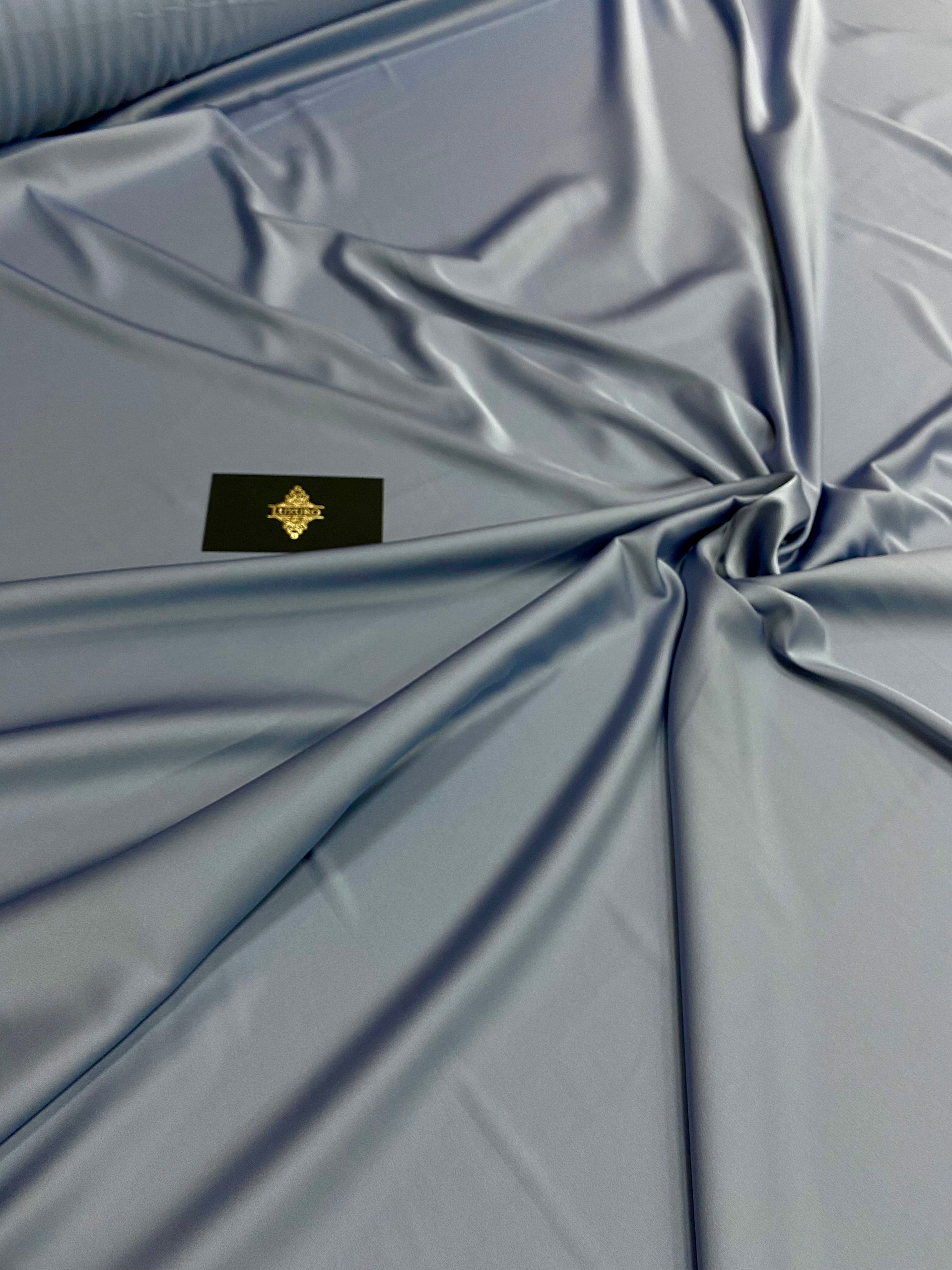 Satin Elastic Matasos Premium Albastru Prafuit