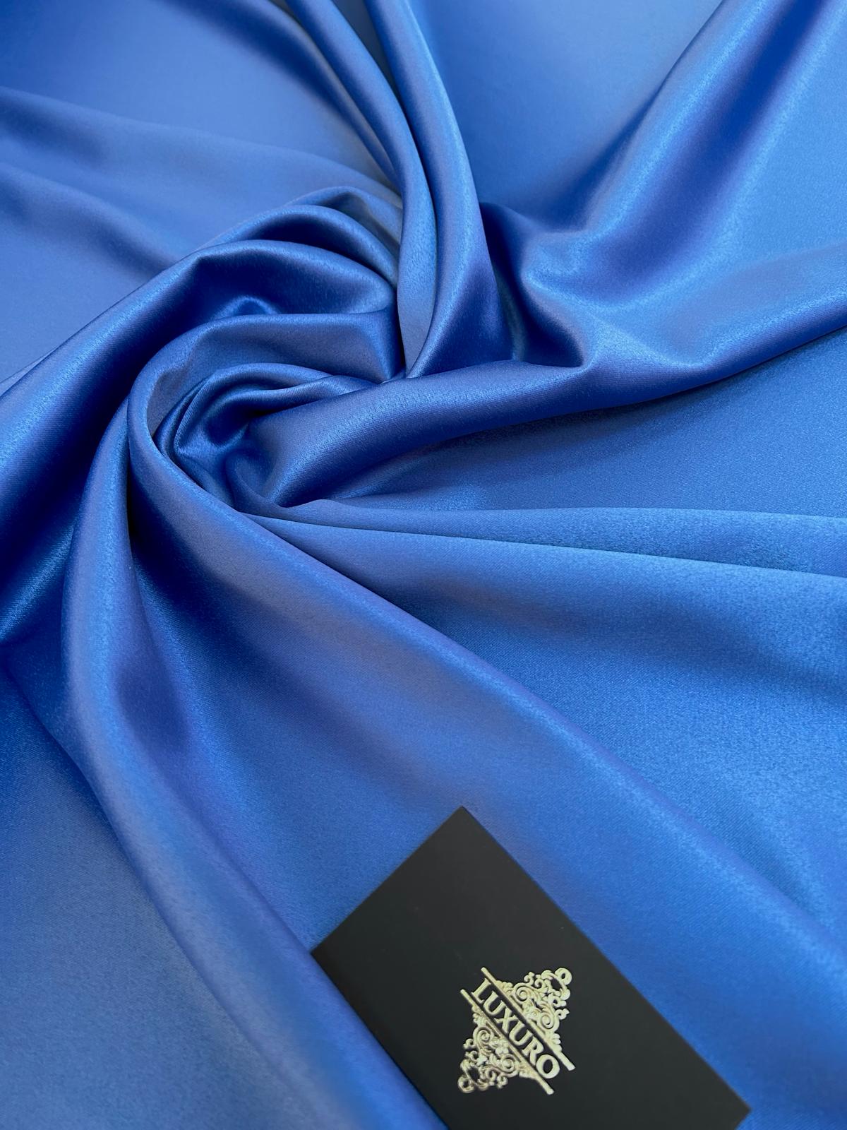 Tafta Elastica Premium Sidefata Albastru Marin
