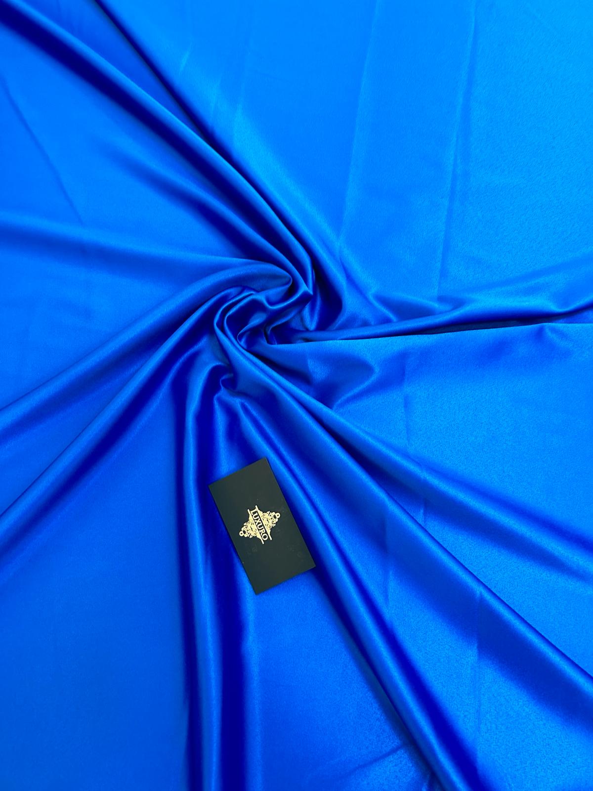 Tafta Elastica Premium Sidefata Albastru Royal
