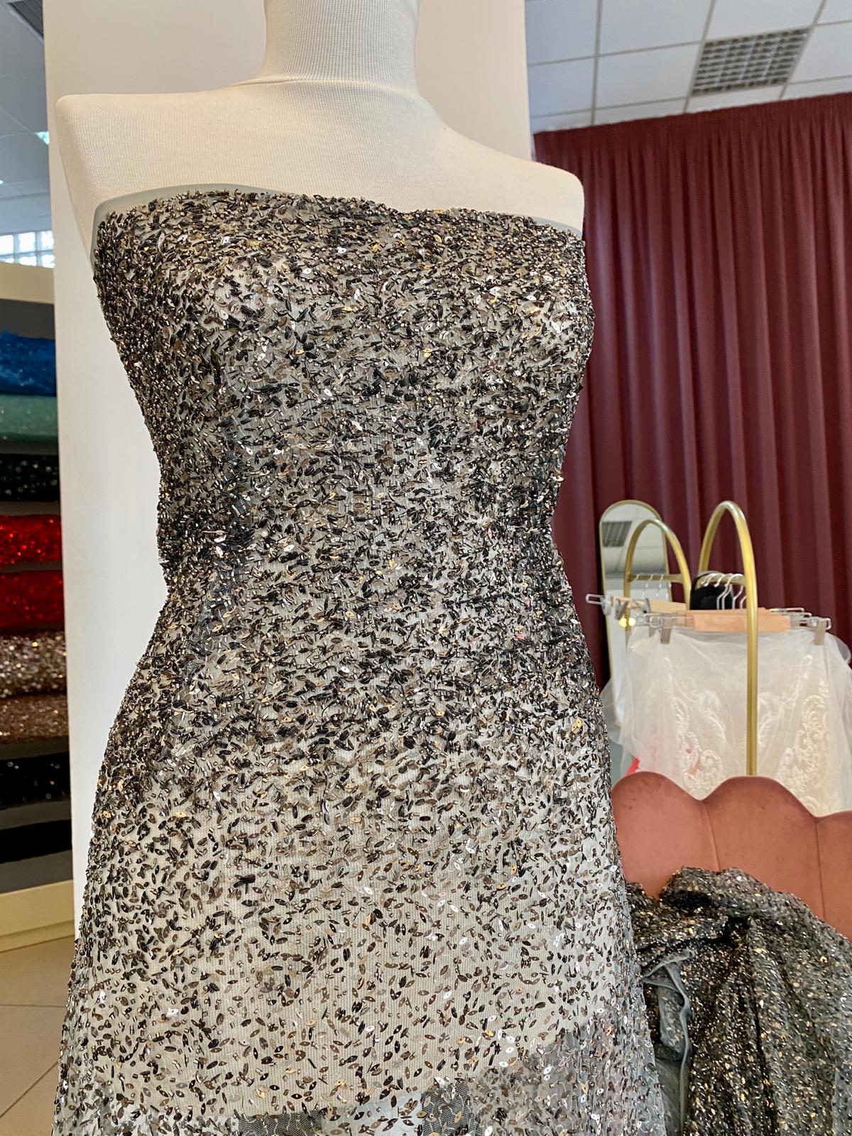 Dantela Gri Antracit Haute Couture