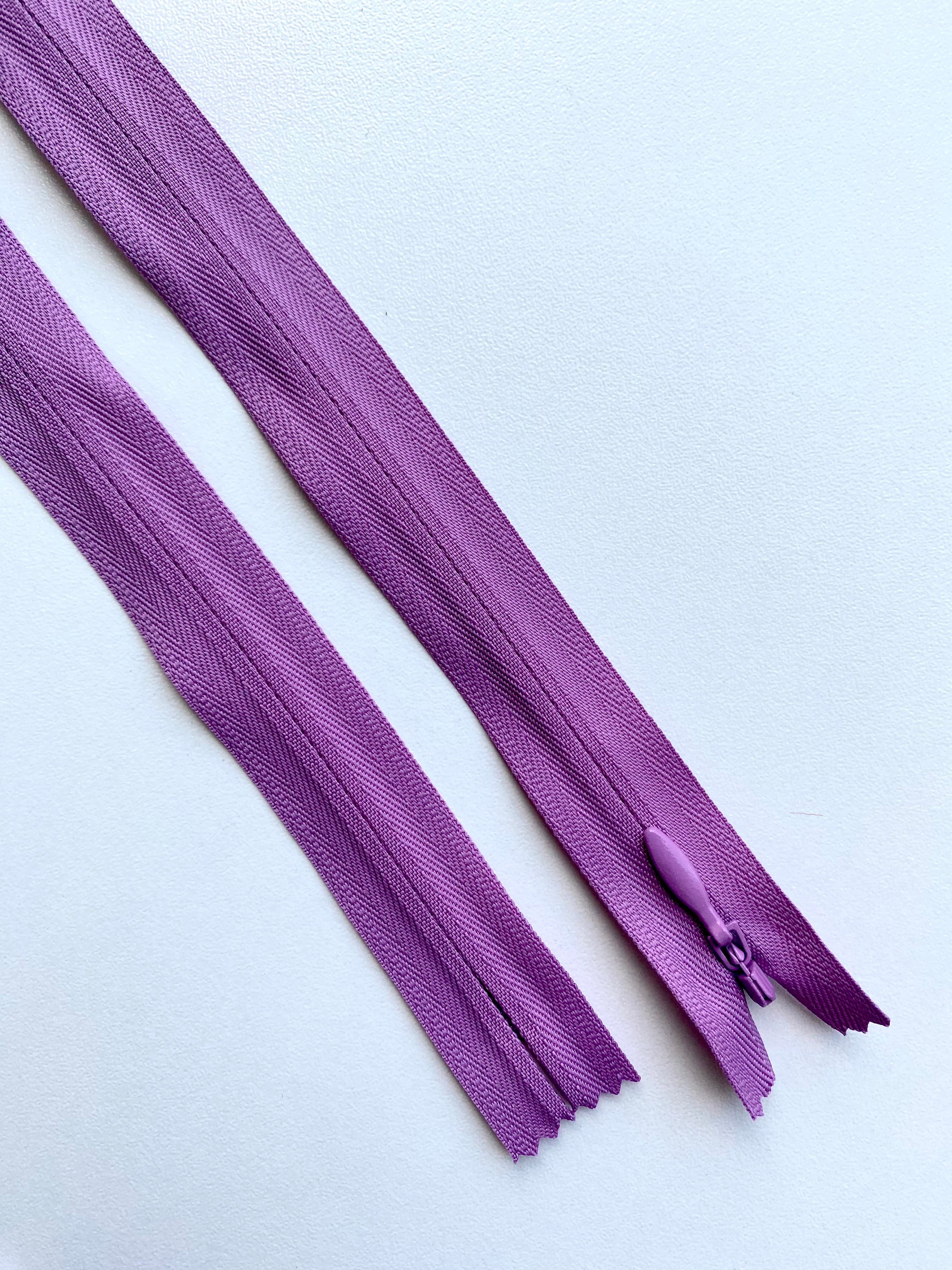 Fermoar Ascuns Premium Lavanda Inchis - 70 cm Lungime