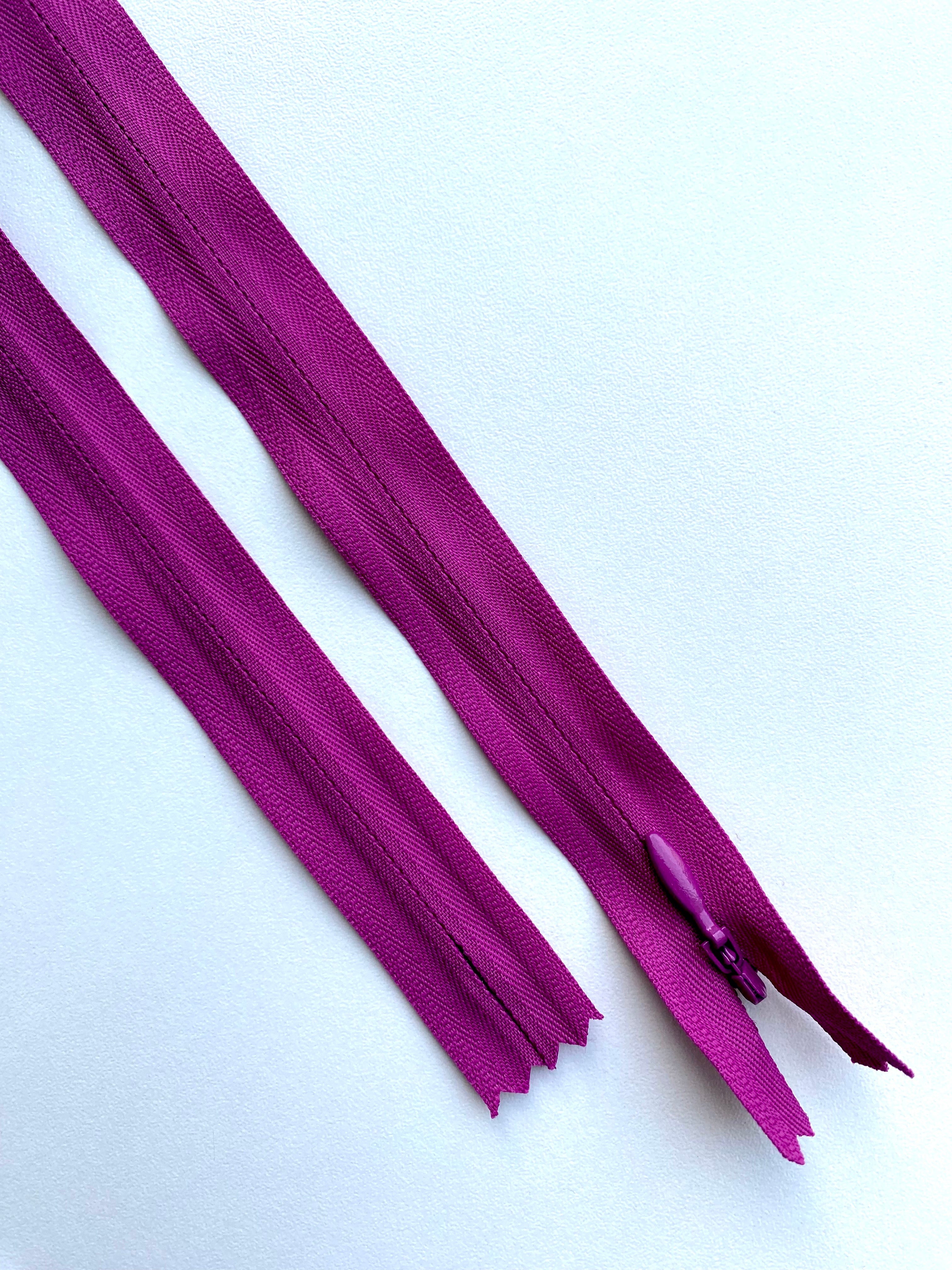 Fermoar Ascuns Premium Magenta Inchis - 70 cm Lungime