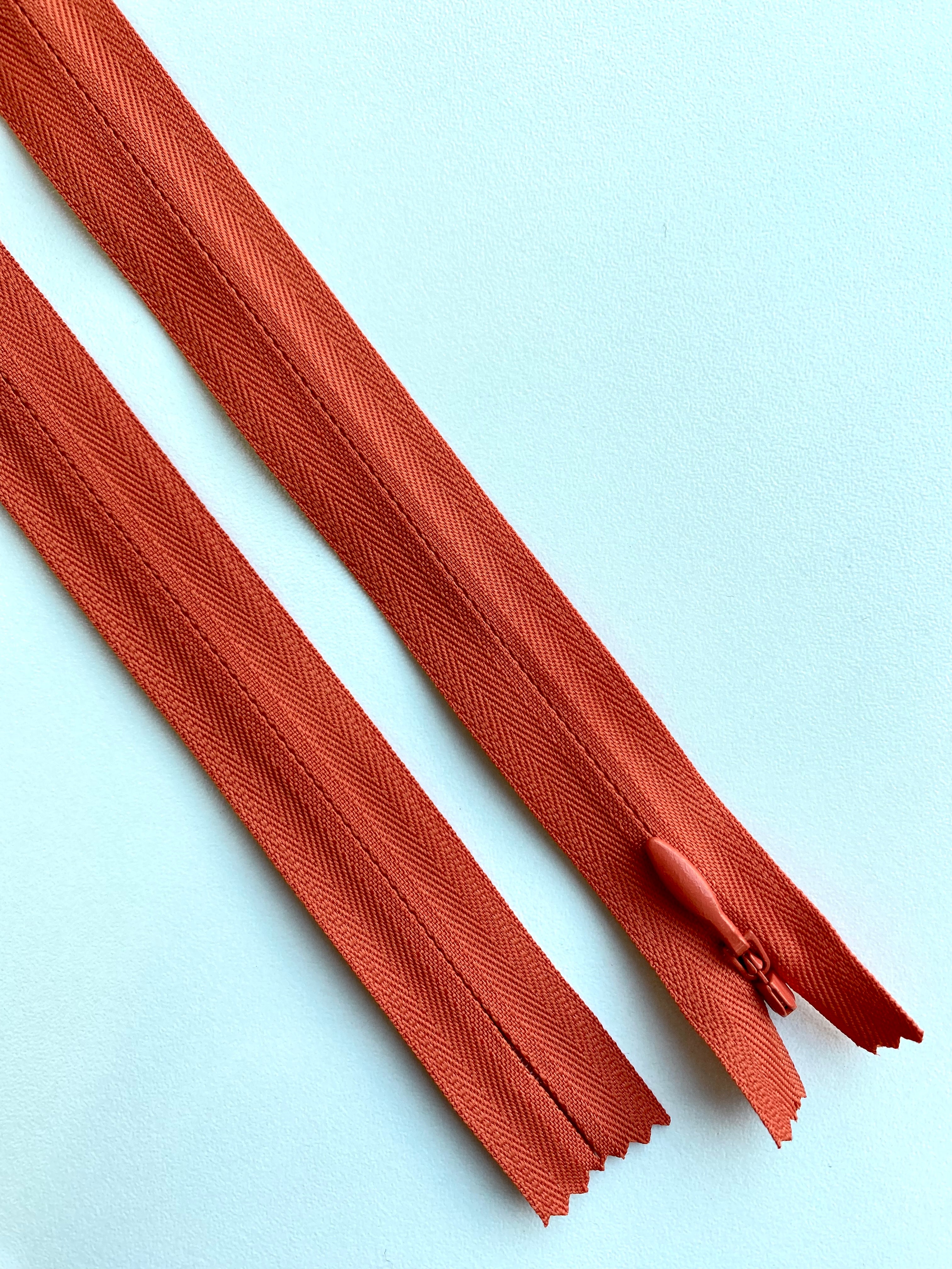 Fermoar Ascuns Premium Teracota Deschis - 70 cm Lungime