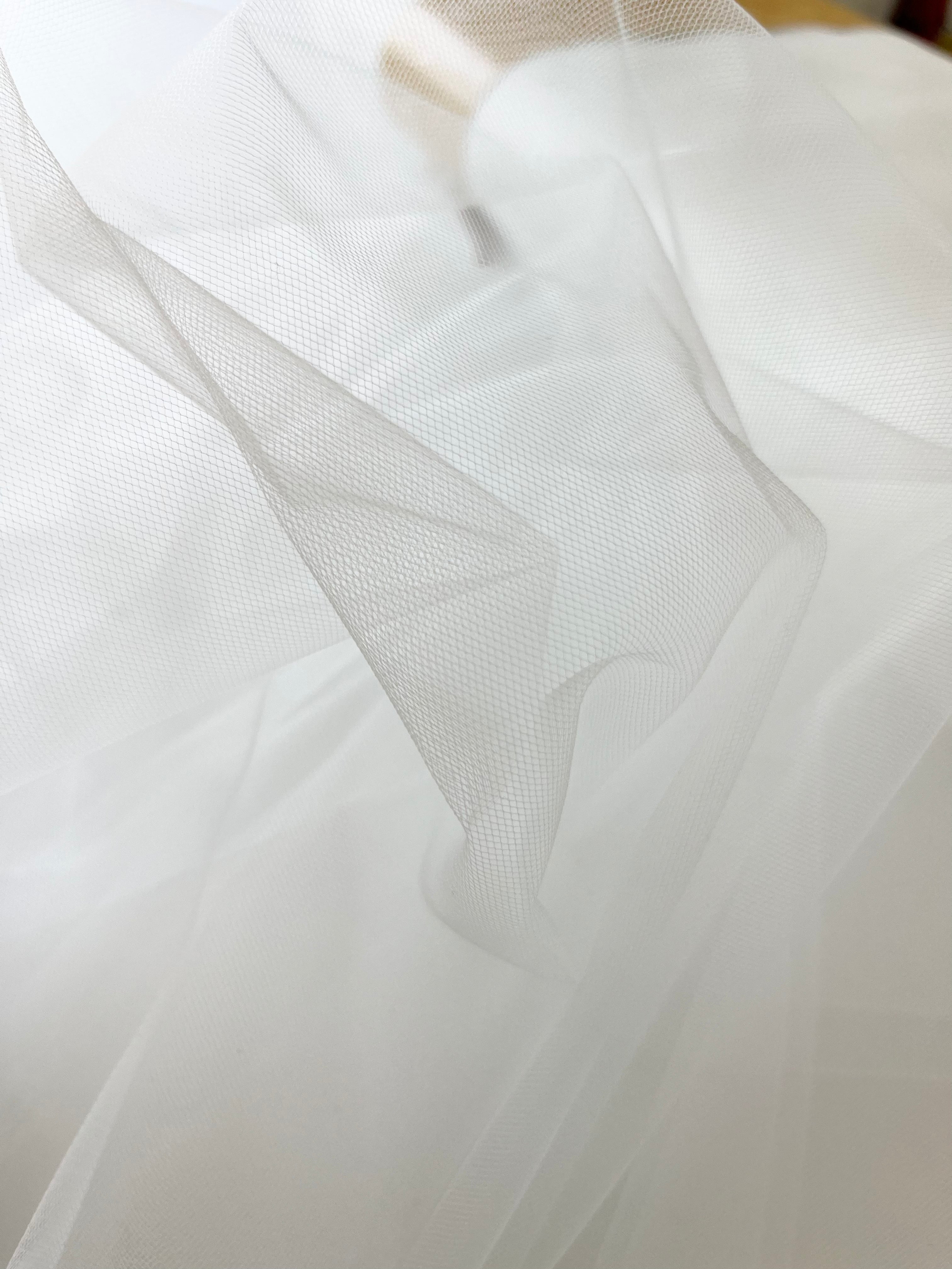 Tulle Clasic Crem Deschis - 3 m Latime