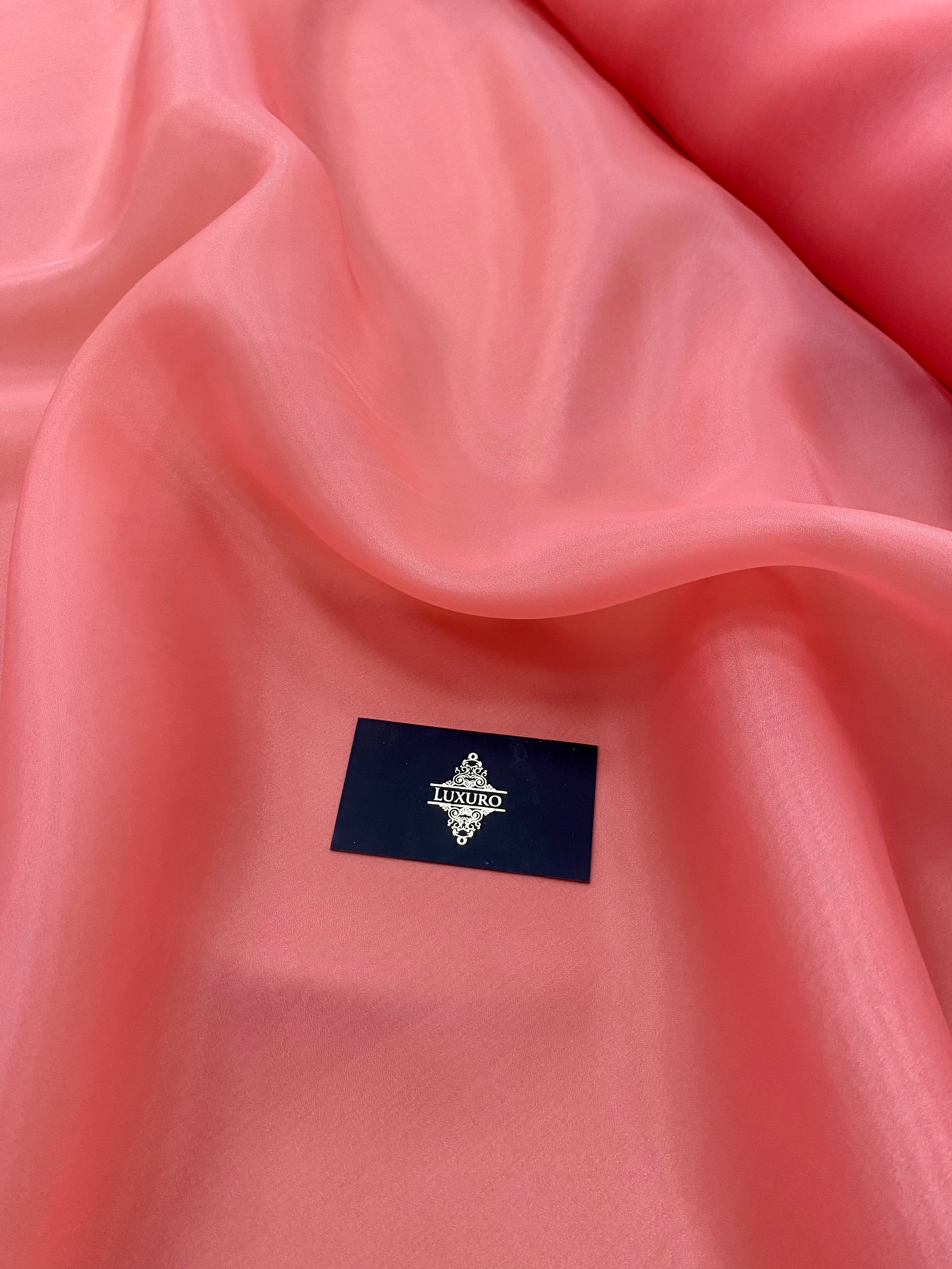 Organza Sidefata Roz Coral -  3 m Latime
