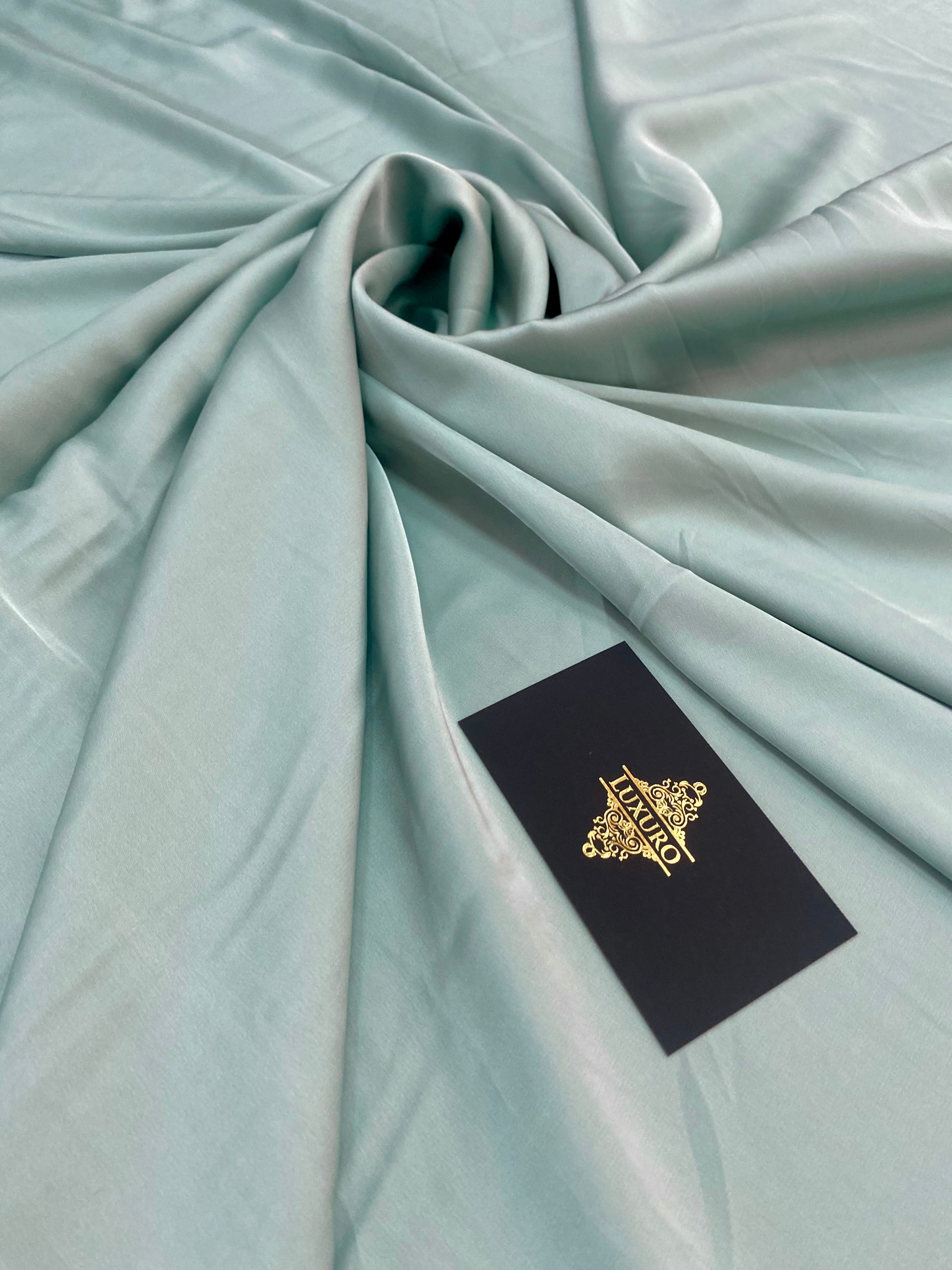 Premium Silky Elastic Satin Duck Egg Green