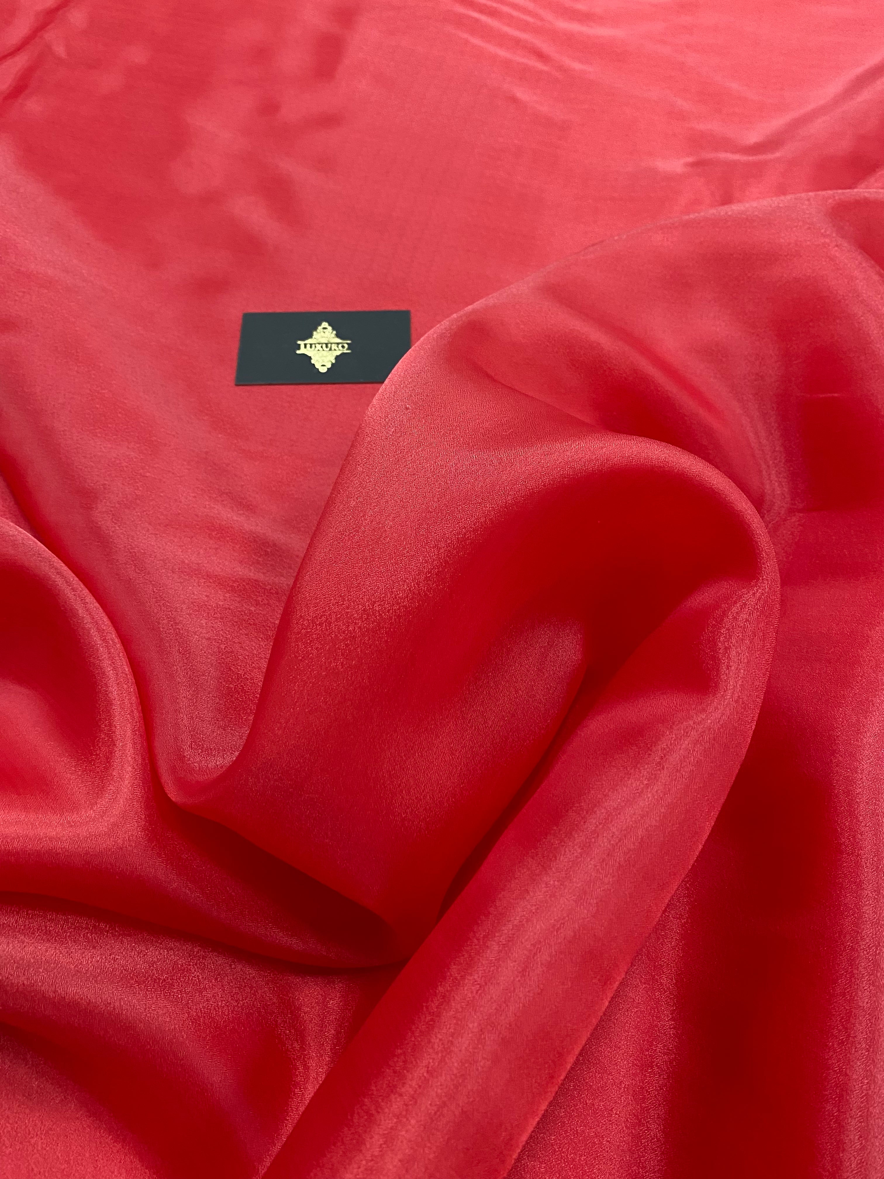 Organza Sidefata Rosu Aprins -  3 m Latime