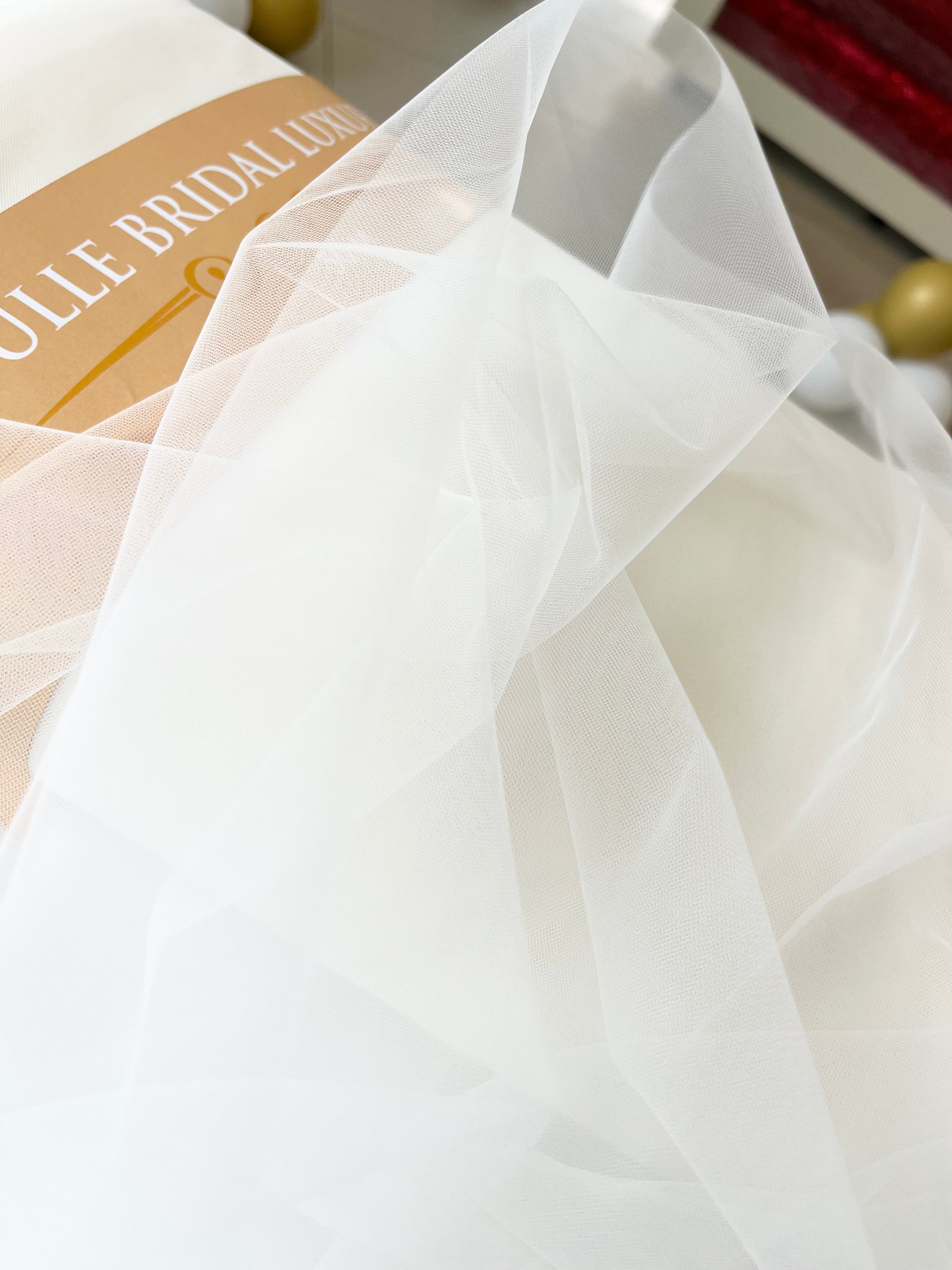 Tulle Bridal Crem Deschis - 3 m Latime