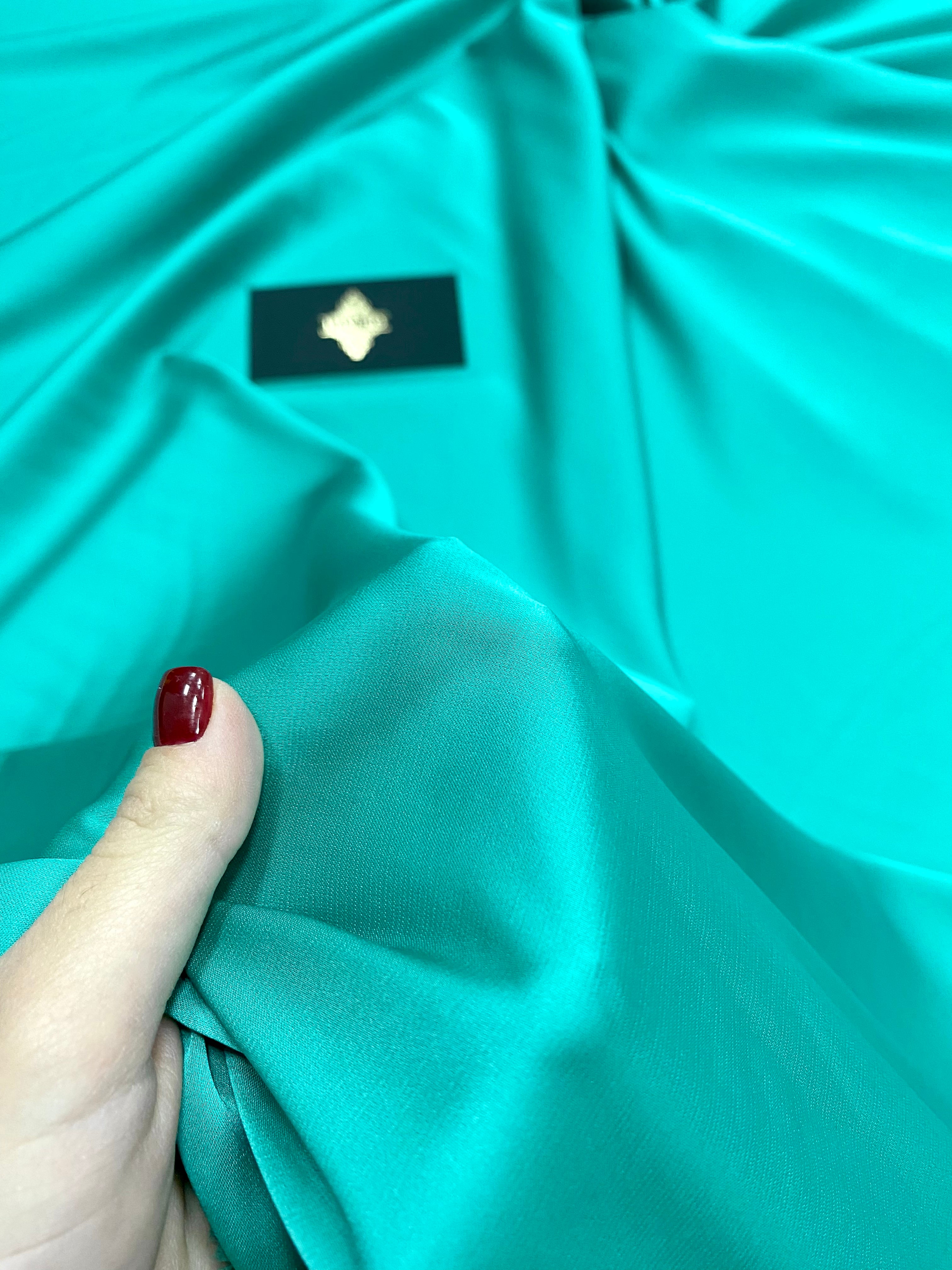 Satin Elastic Matasos Premium Turcoaz