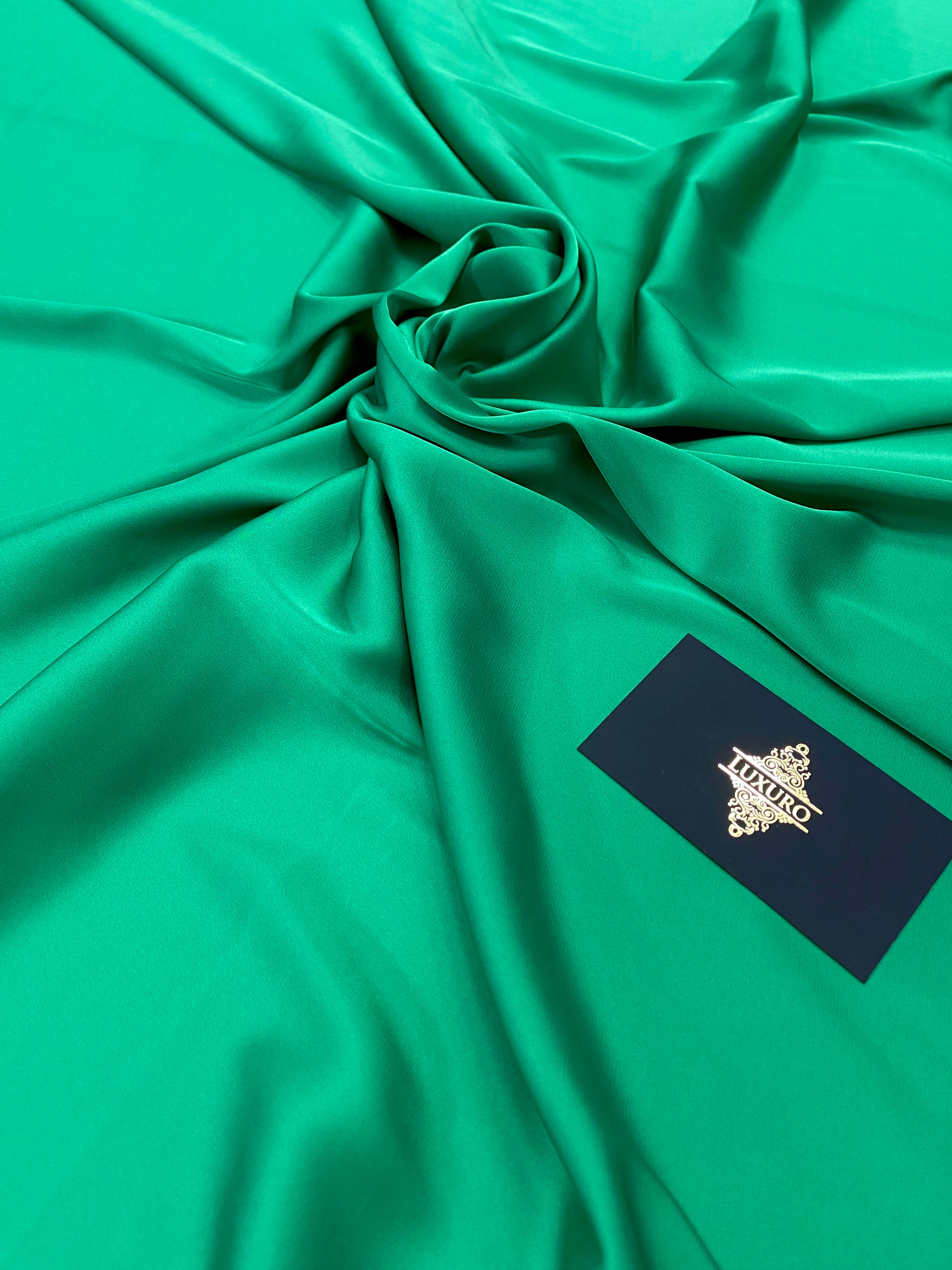 Premium Silky Elastic Satin Green