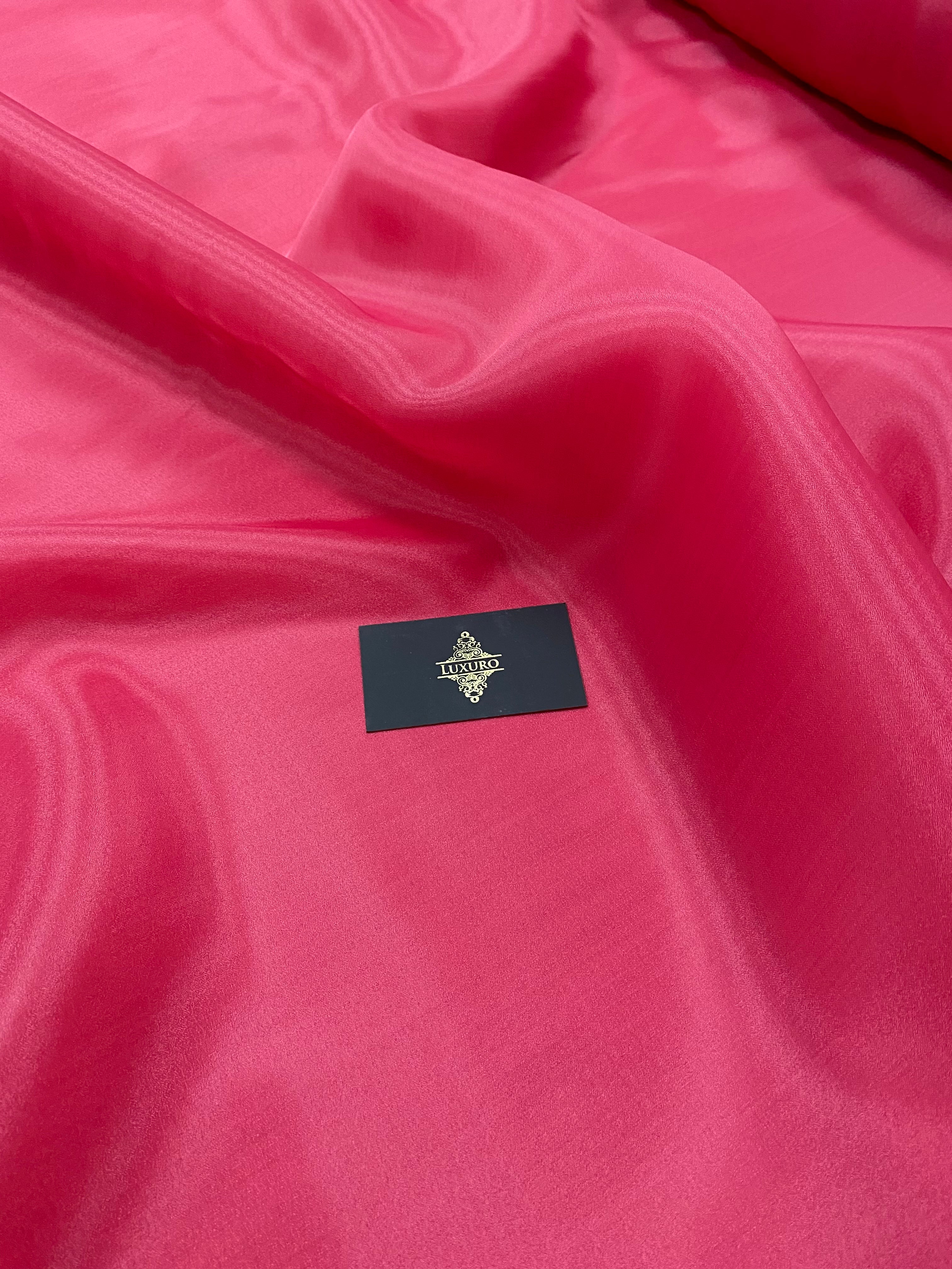 Organza Sidefata Rosu Deschis -  3 m Latime