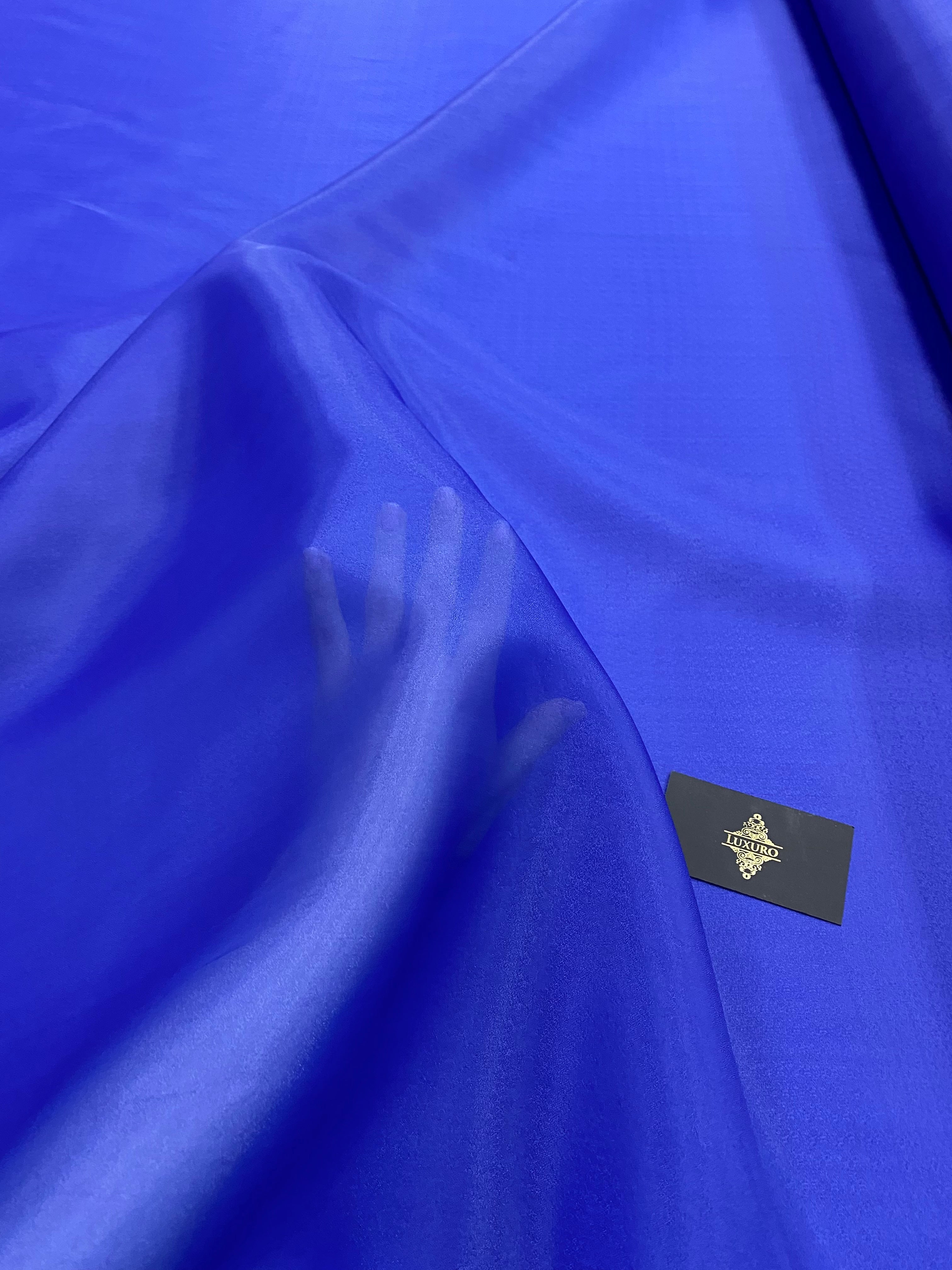 Organza Sidefata Albastru Royal -  3 m Latime