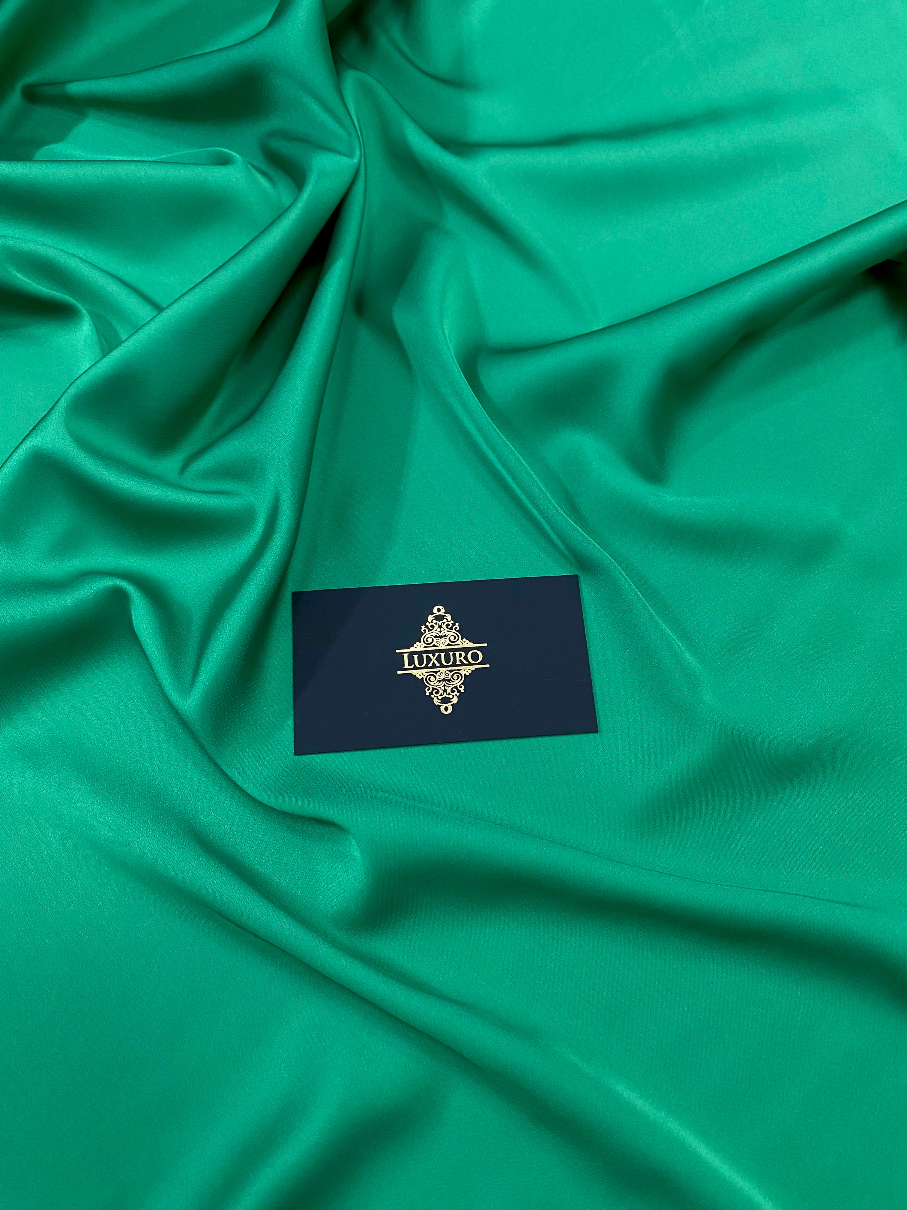 Premium Silky Elastic Satin Green