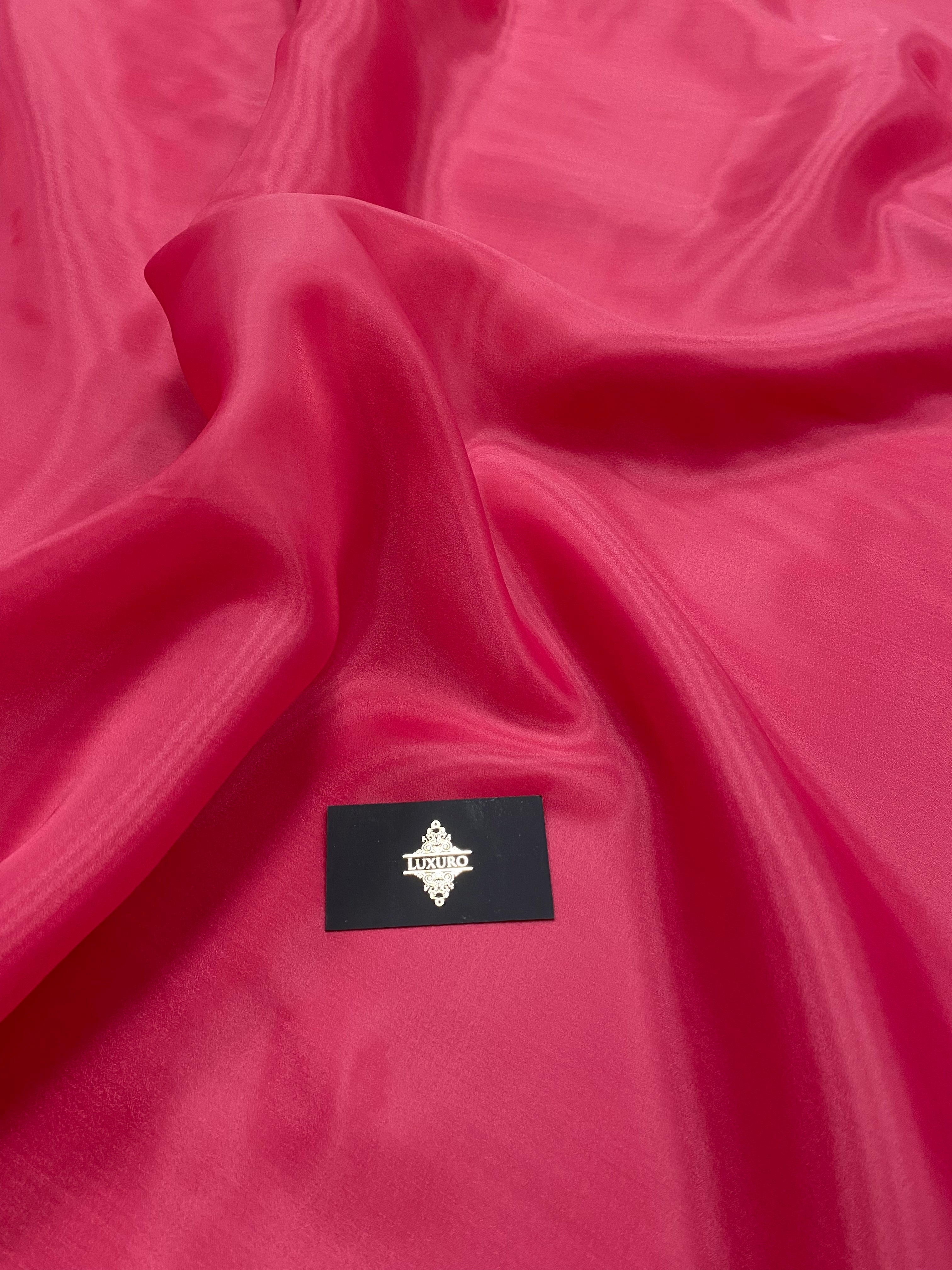 Organza Sidefata Rosu Deschis -  3 m Latime