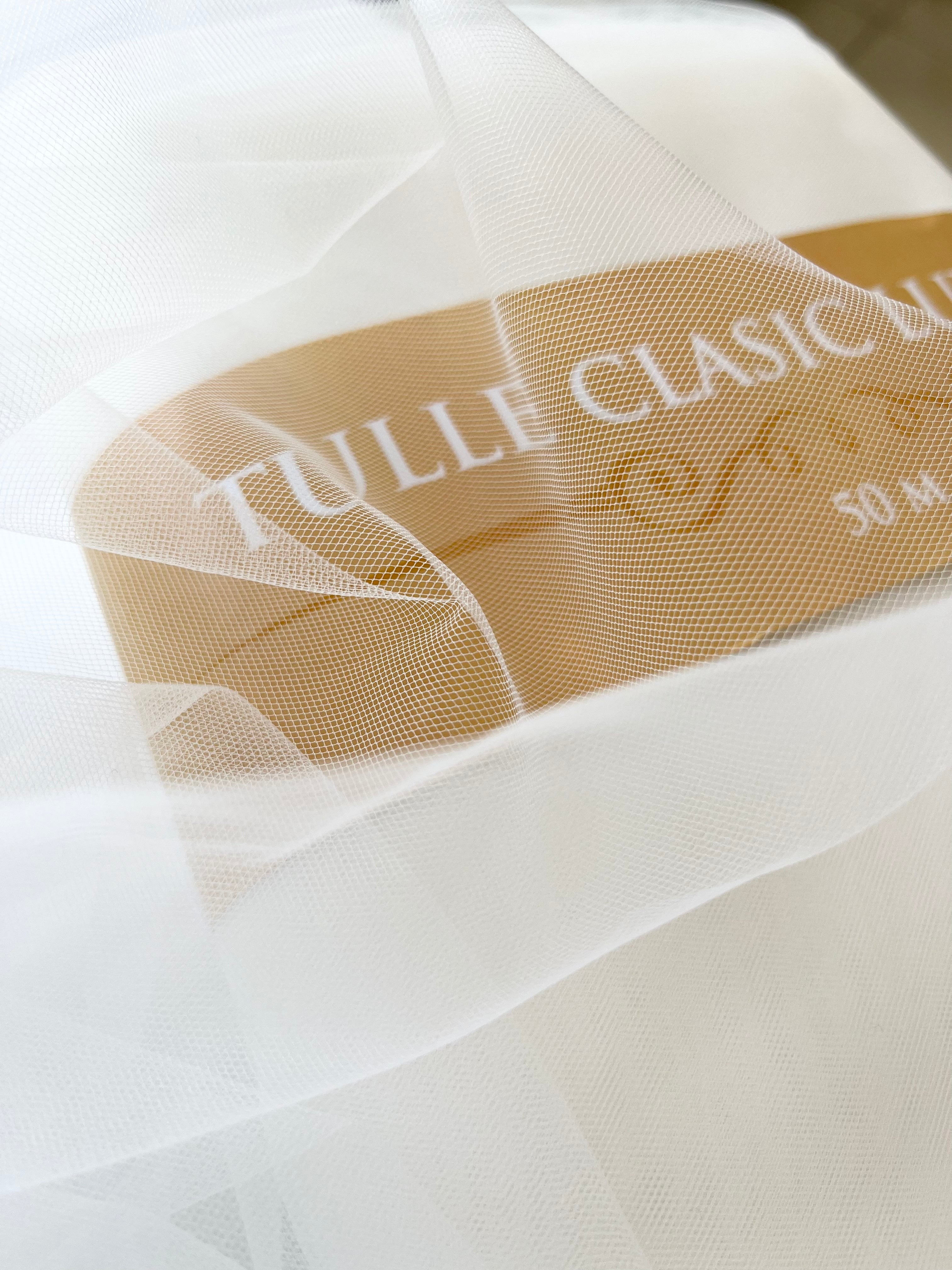 Tulle Clasic Crem Deschis - 3 m Latime