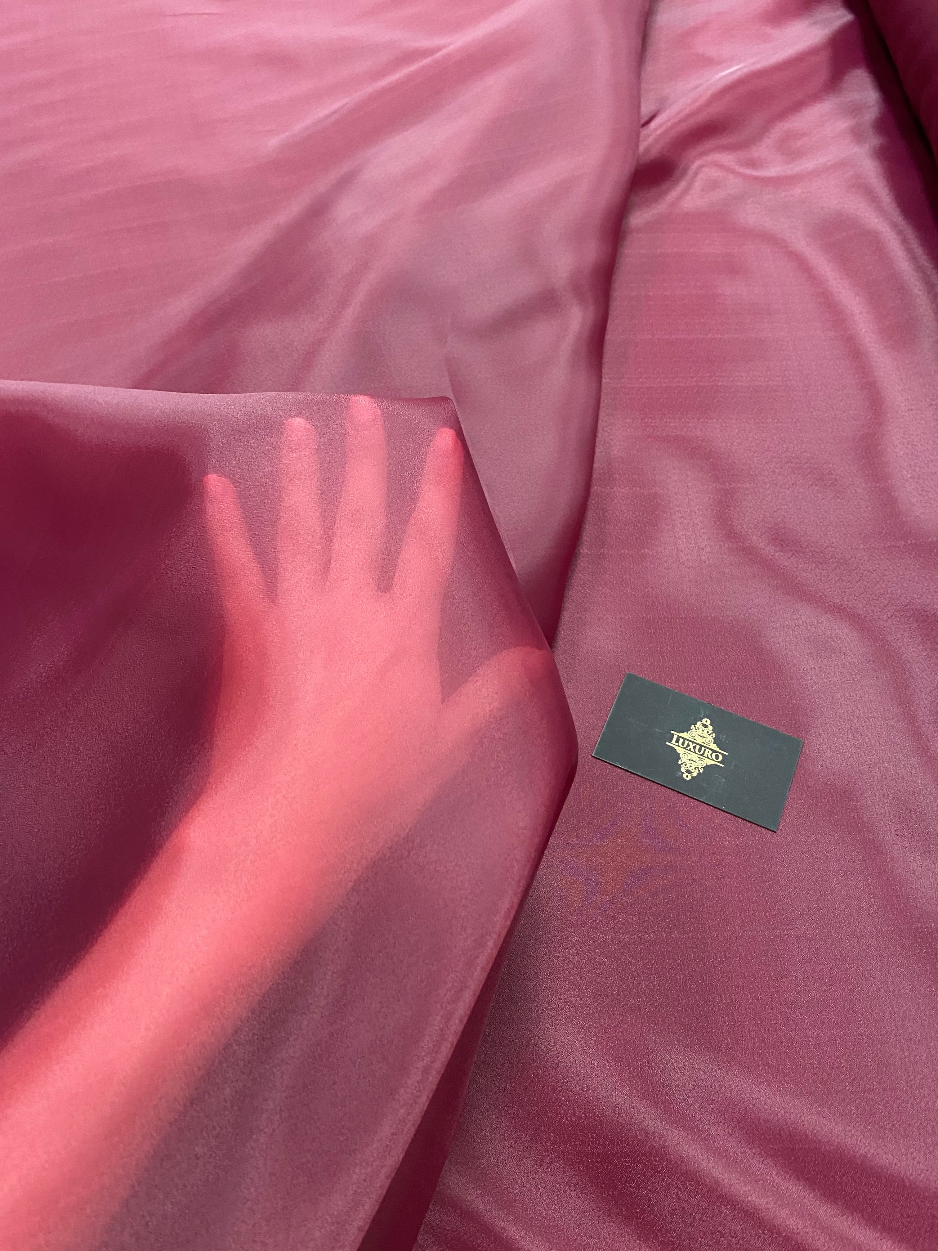 Organza Sidefata Bordeux -  3 m Latime