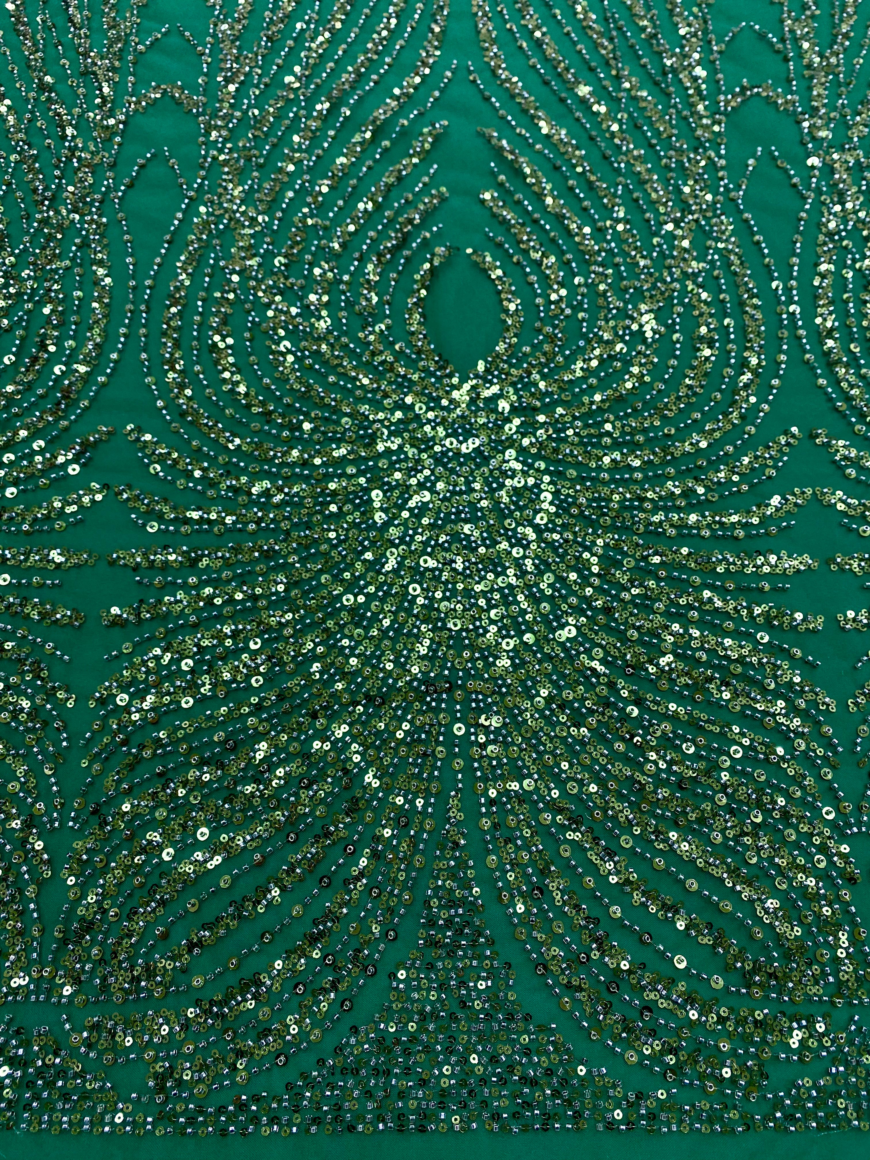 Silver Lace with Strings, Beads and Sequins