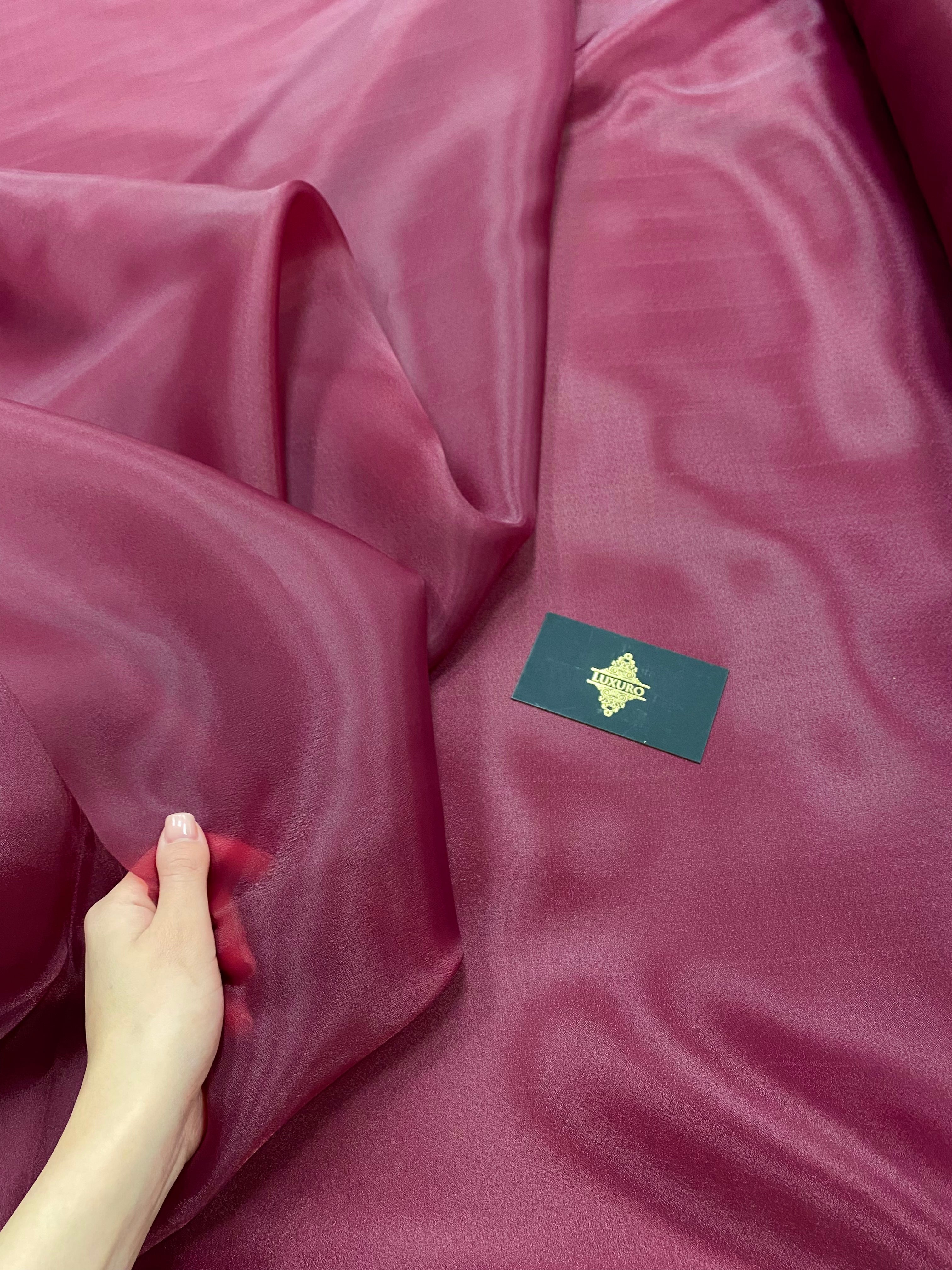 Organza Sidefata Bordeux -  3 m Latime