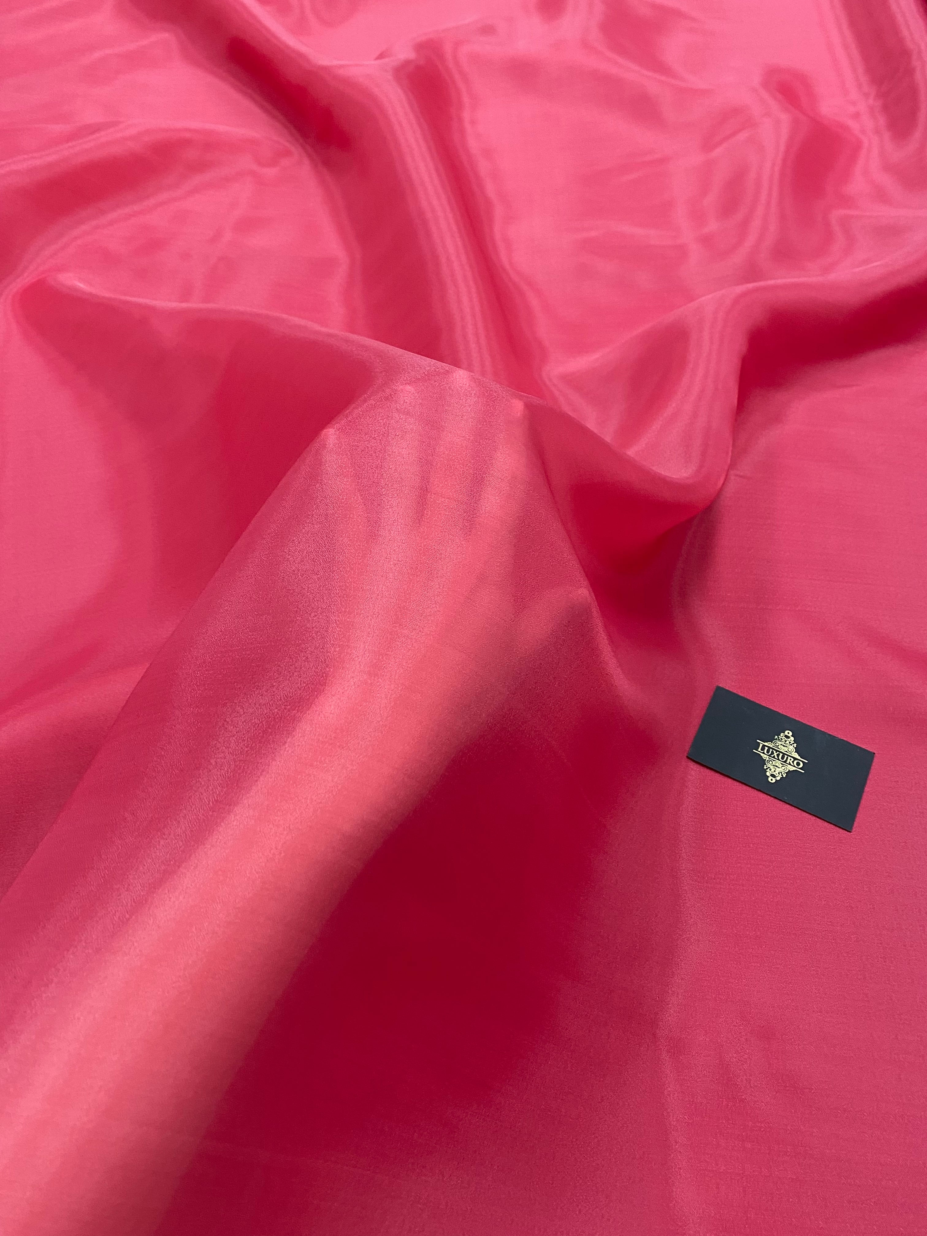 Organza Sidefata Rosu Deschis -  3 m Latime